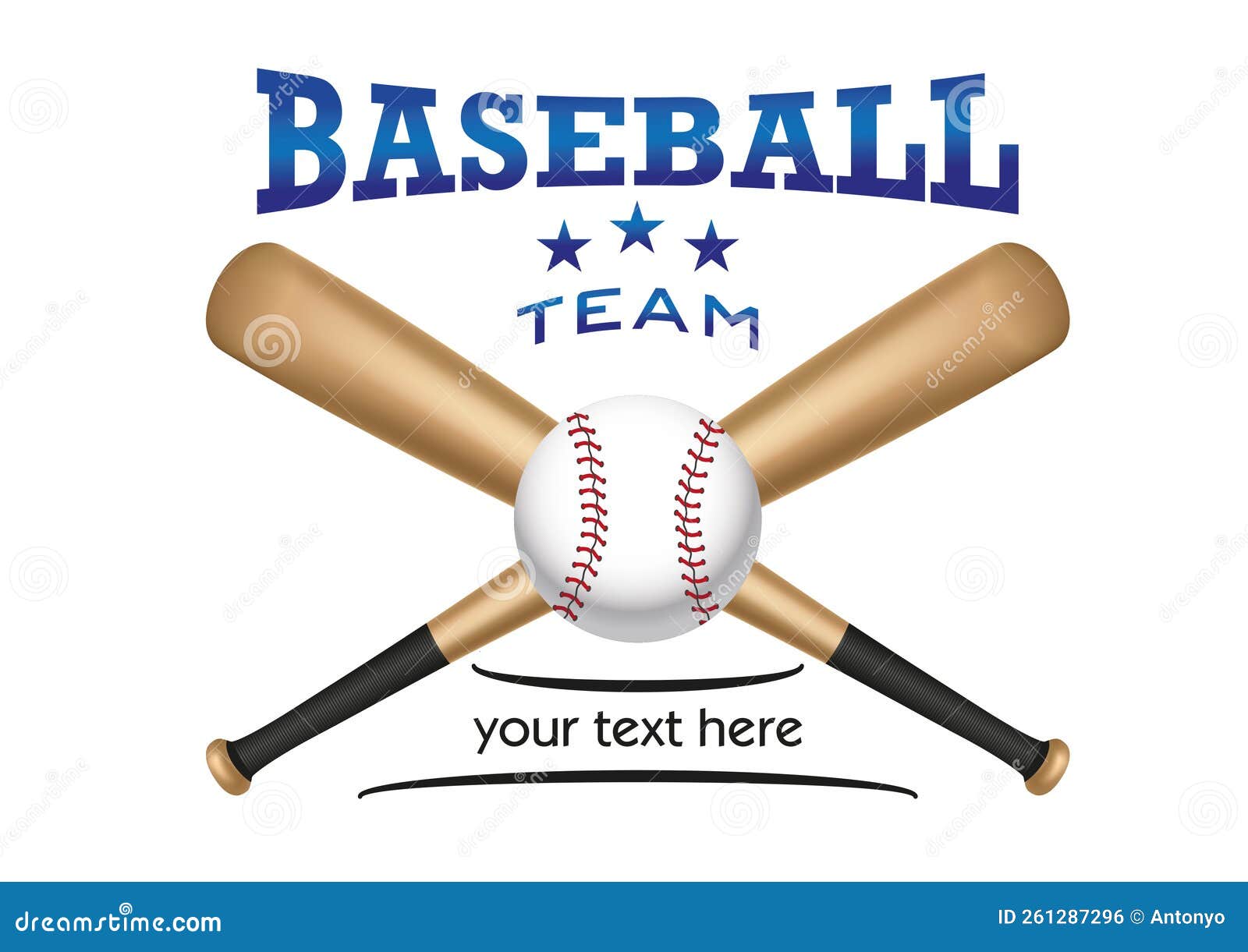 Baseball team logo stock vector. Illustration of game 261287296