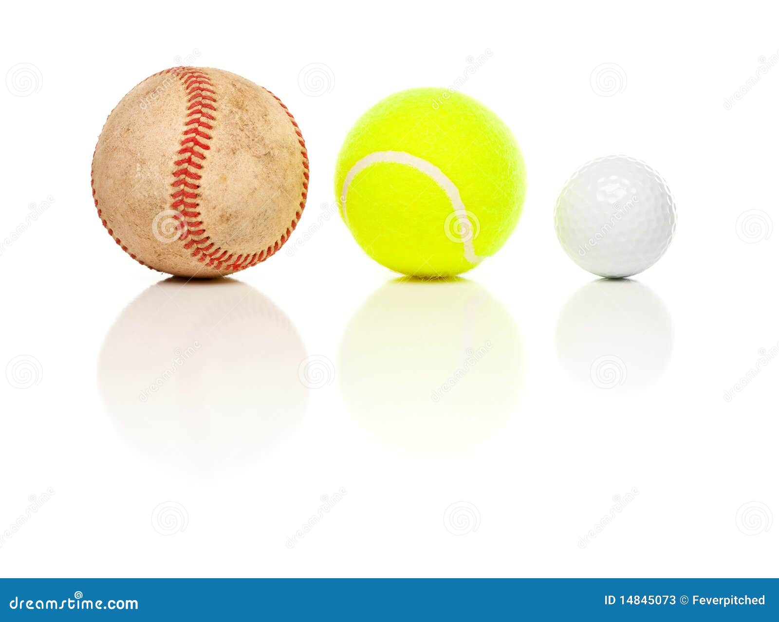 Baseball, Tennis And Golf Ball On White Stock Photos Image 14845073