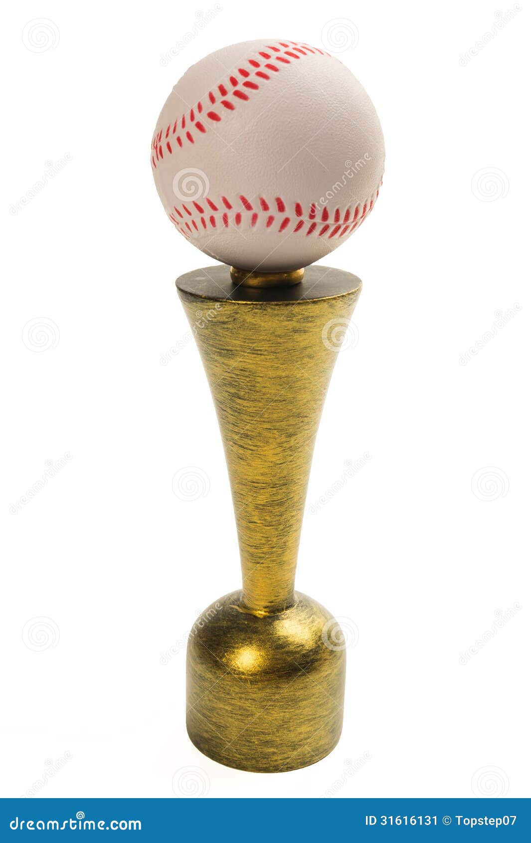 Baseball Trophy Isolated on White Background Stock Image Image of
