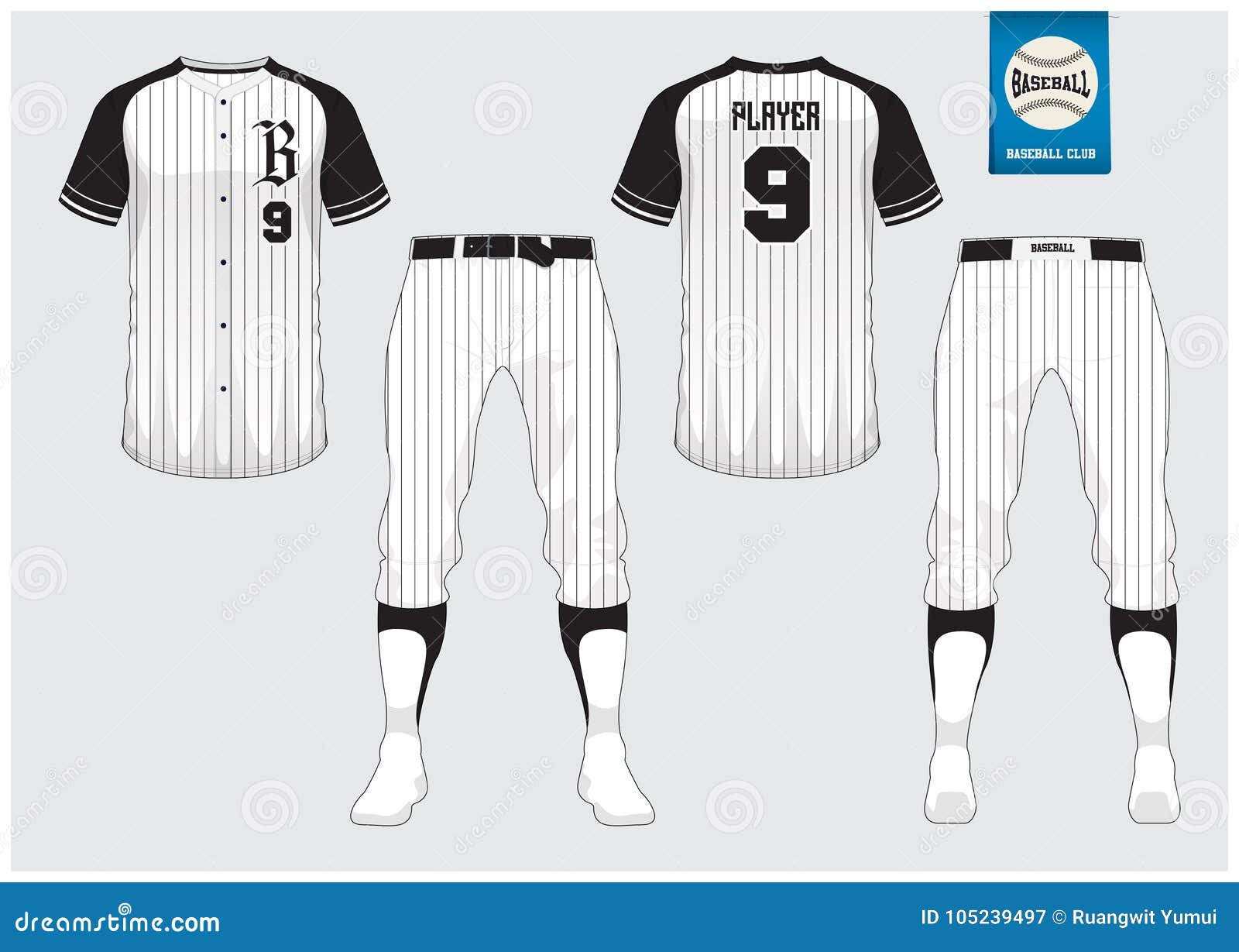 Download Baseball Uniform, Sport Jersey, T-shirt Sport, Short, Sock Template. Baseball T-shirt Mock Up ...