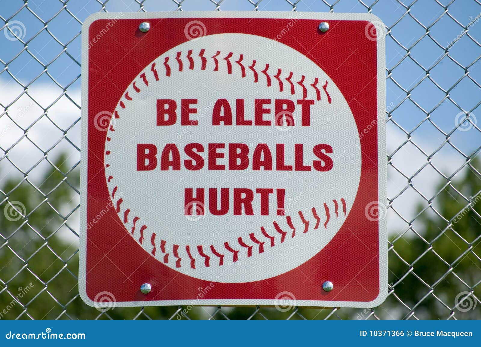 Baseball Warning Sign Royalty Free Stock Image - Image: 10371366