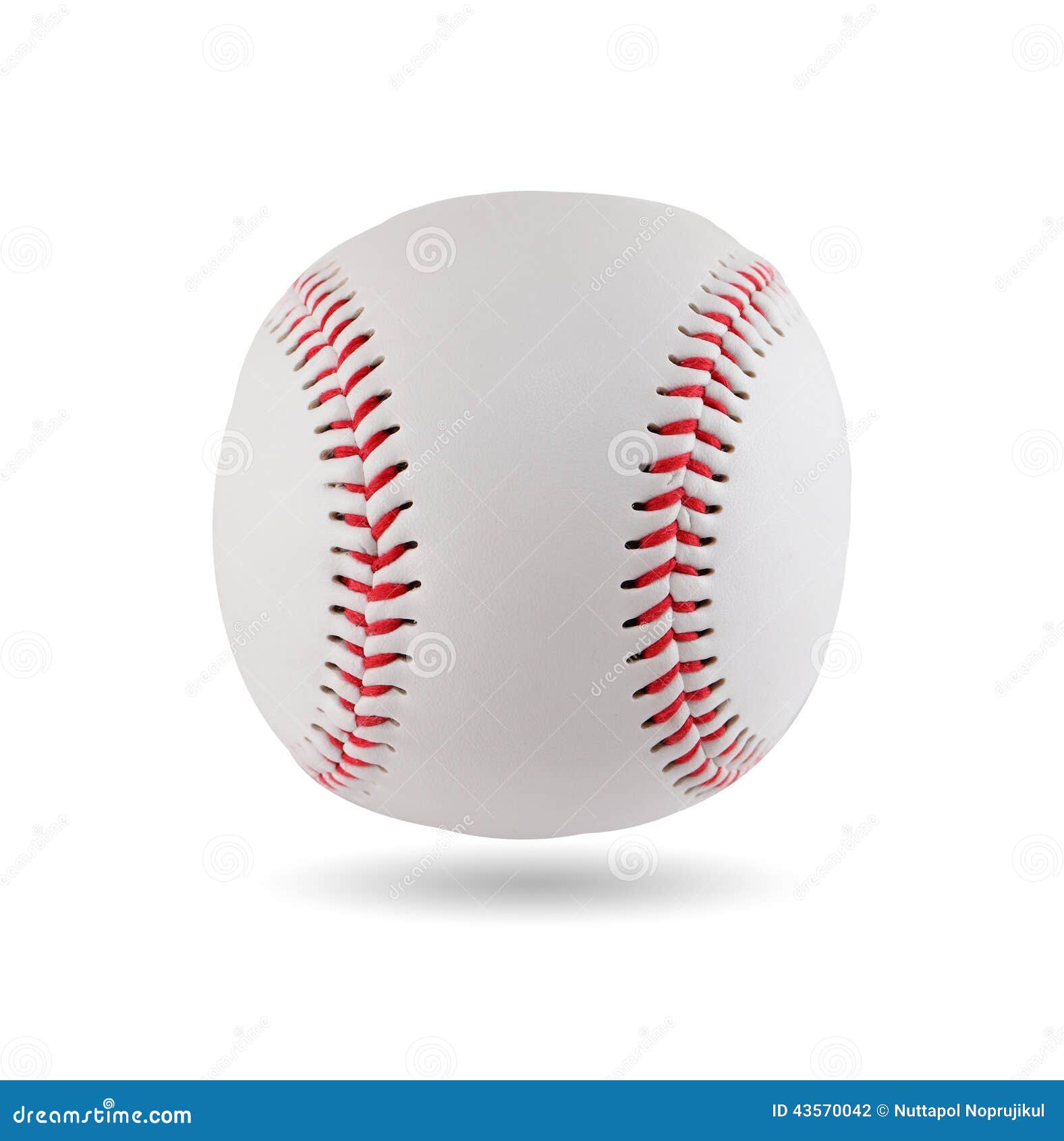 Baseball on a White Background Stock Photo Image of team, leather