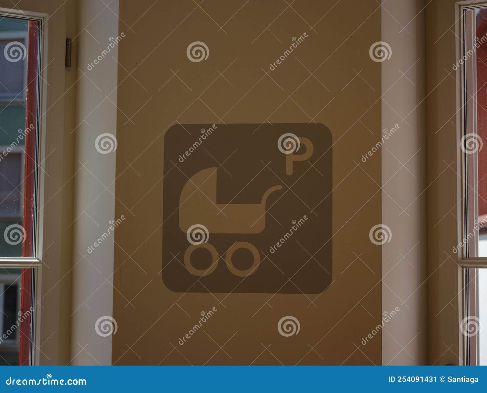 Basel, Switzerland July 8 2022 Stroller Parking Signs Stock Image