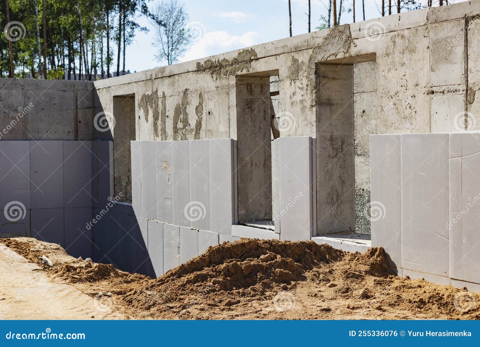 Basement Insulation with Foam. Insulation and Waterproofing of the