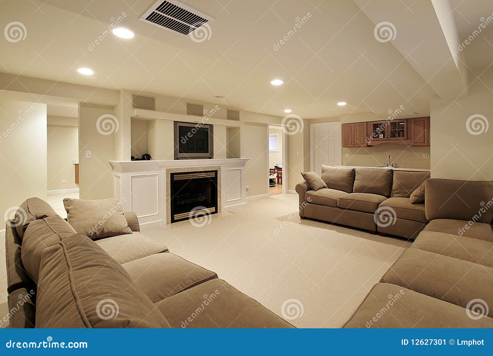 basement in luxury home