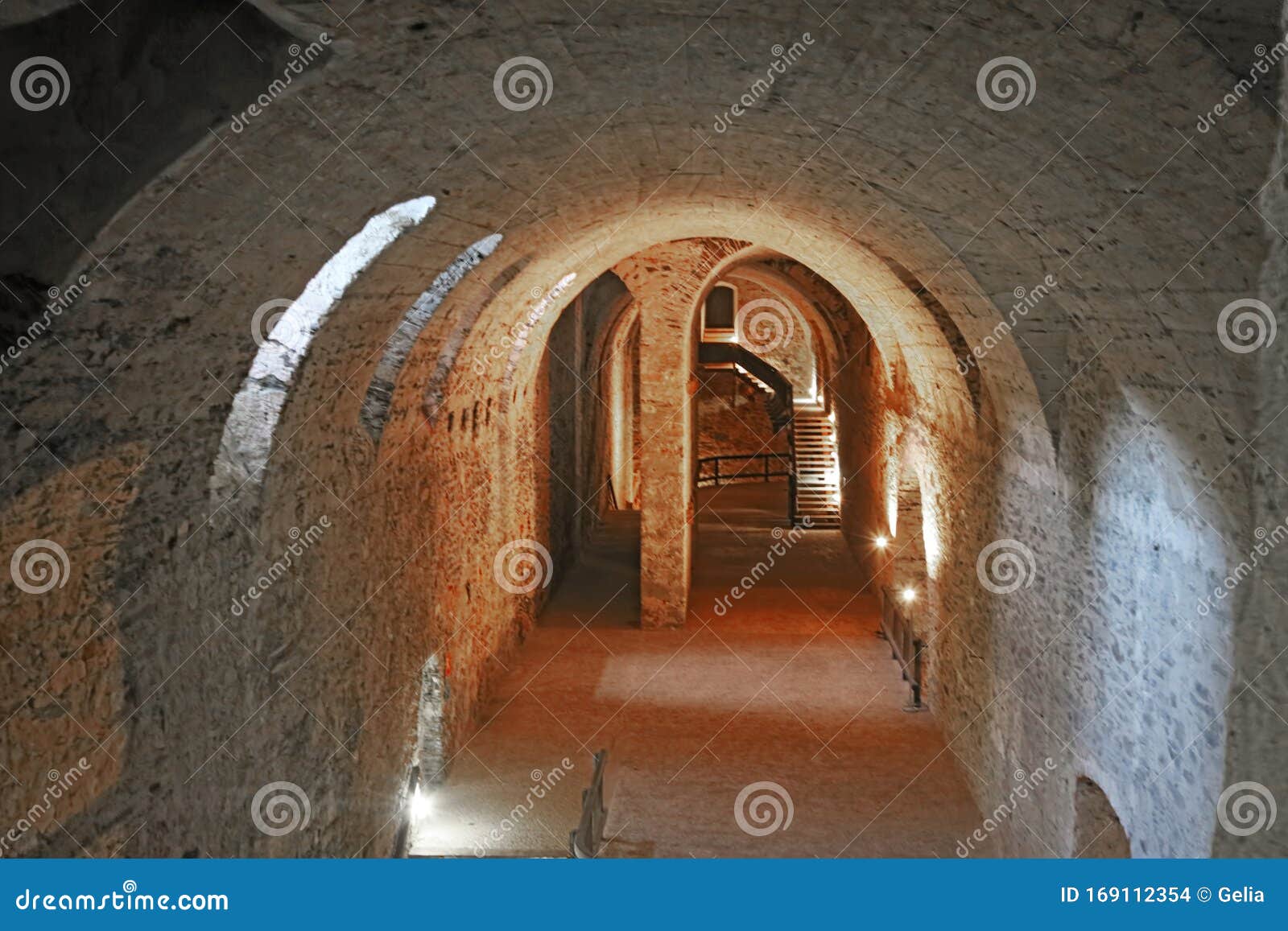 basement in the red stone castle nearby the settlement called pila in slovakia