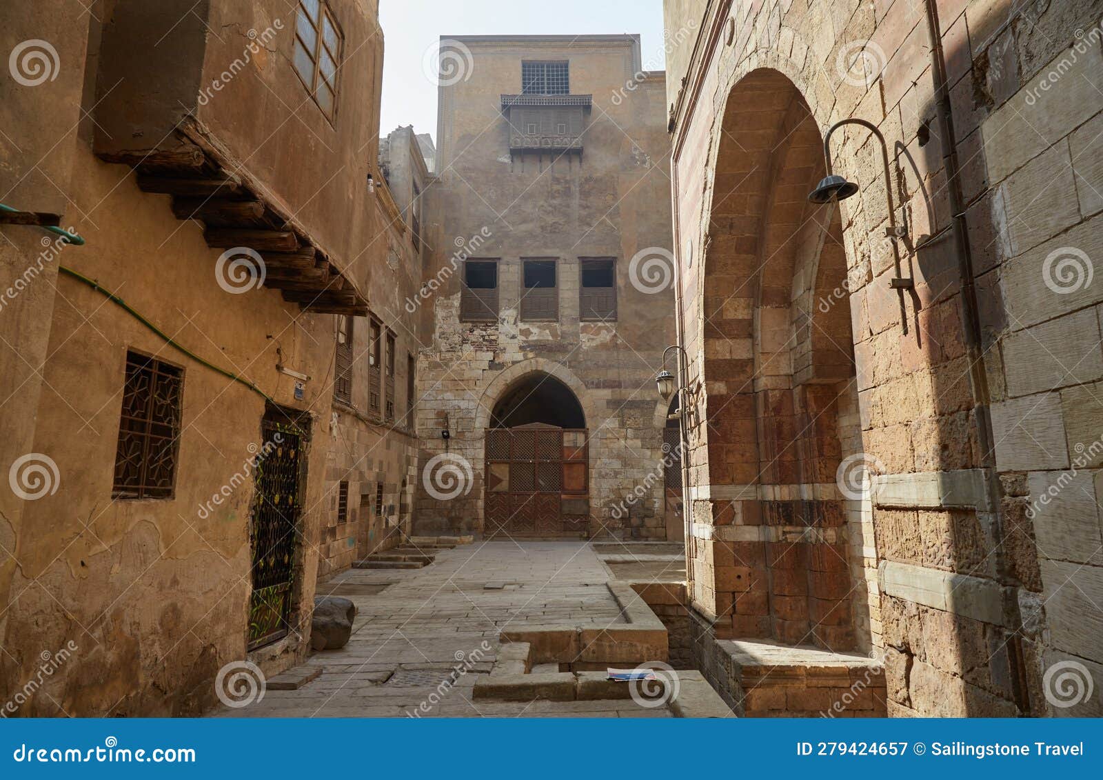 bashtak palace on al-muizz street in old cairo, built during the mamluk era