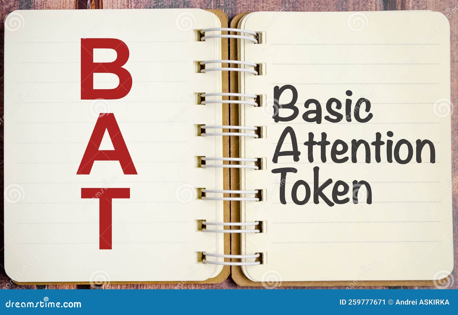 Basic Attention Token Words on Notebook and Wooden Background Stock Image -  Image of money, cyberspace: 259777671