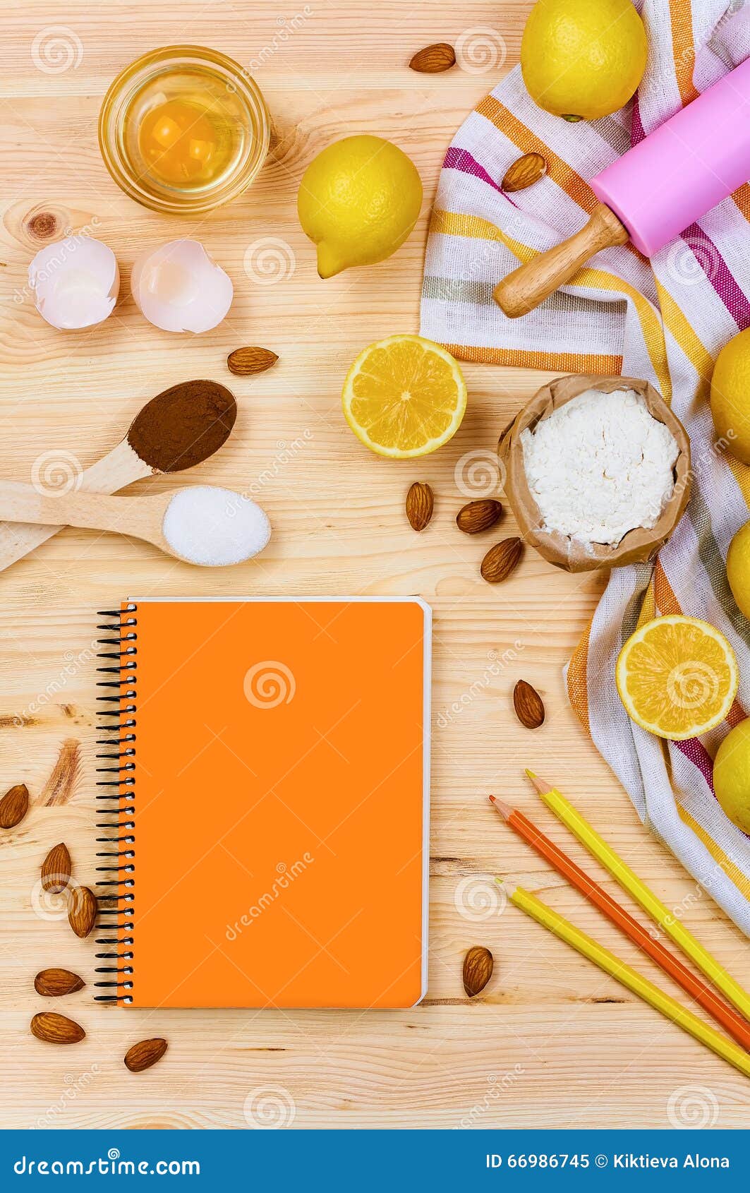 Basic Baking Ingredients and Kitchen Tools Close Up Stock Image Image