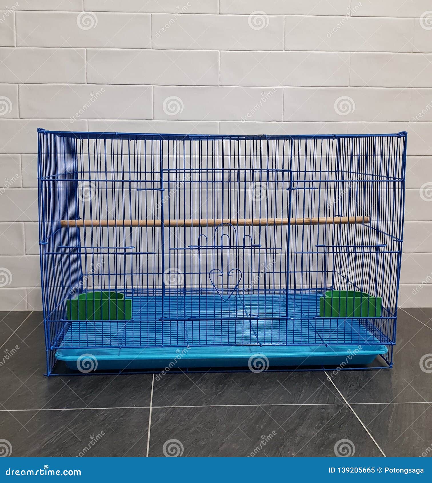Basic blue bird cage stock image. Image of cage, feeding 139205665