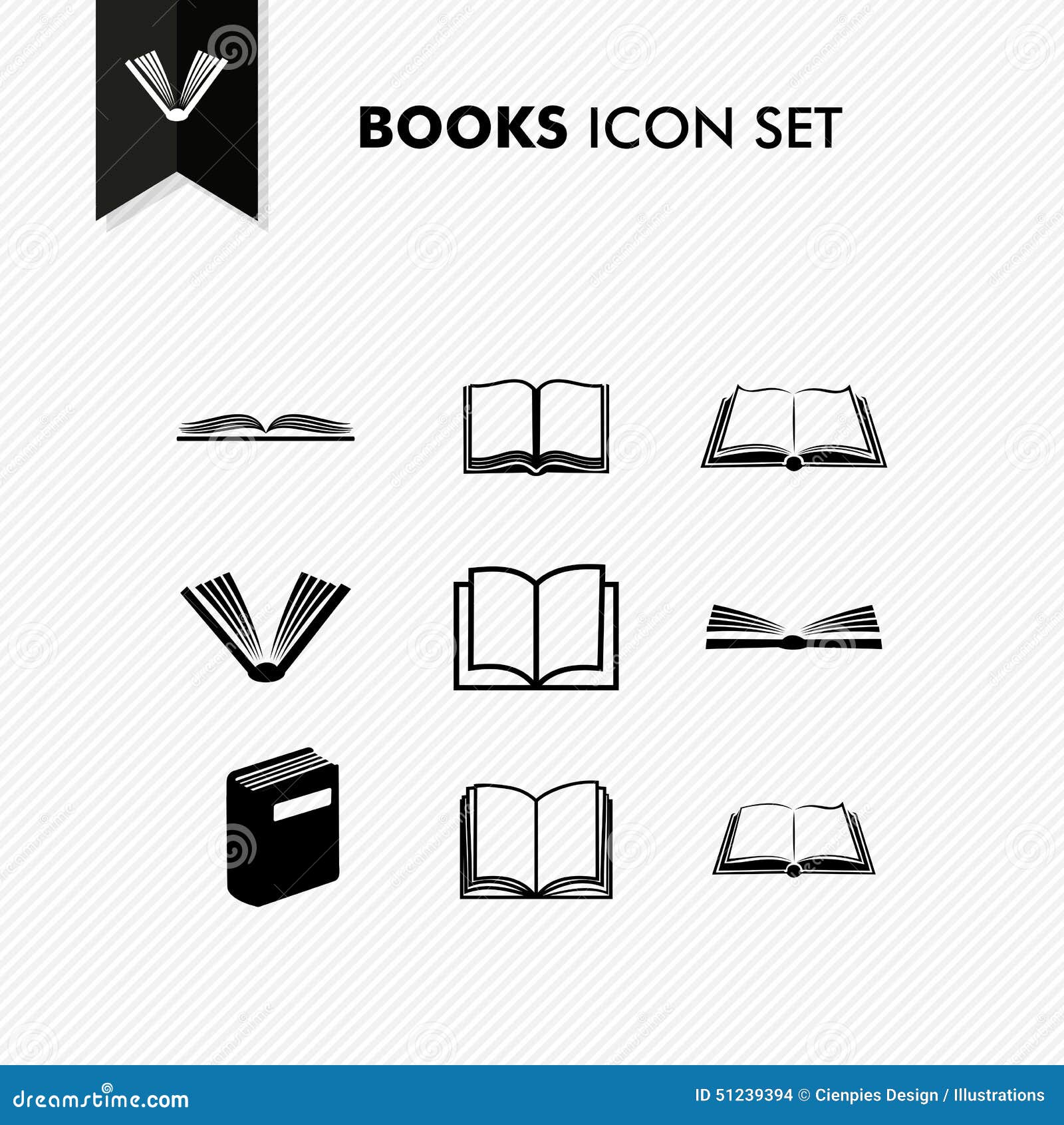 basic books icon set 