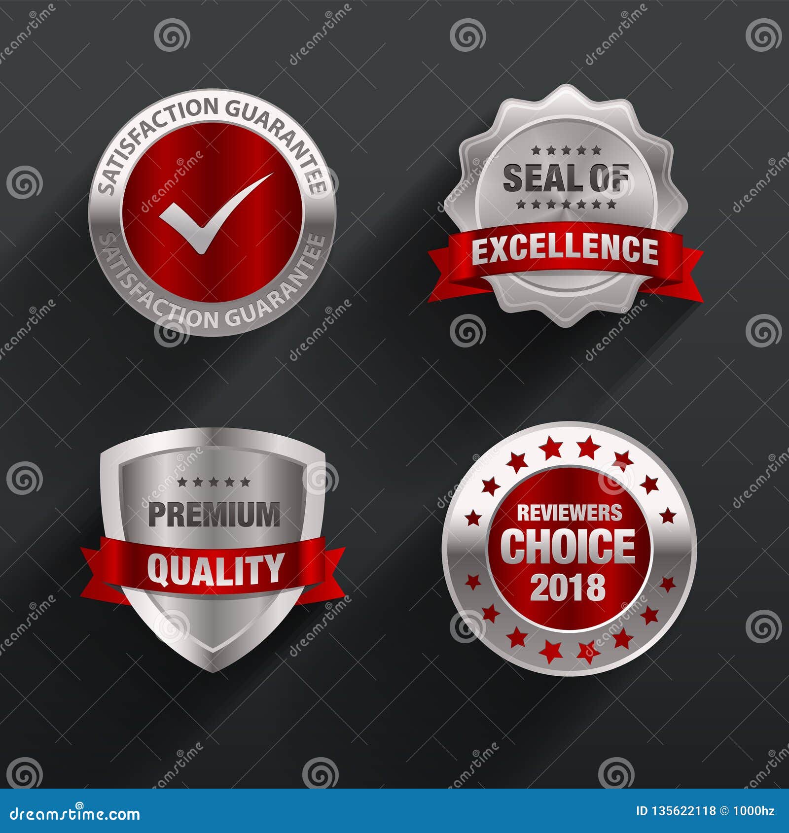 Metallic Badge & Stamp Design Stock Vector - Illustration of choice
