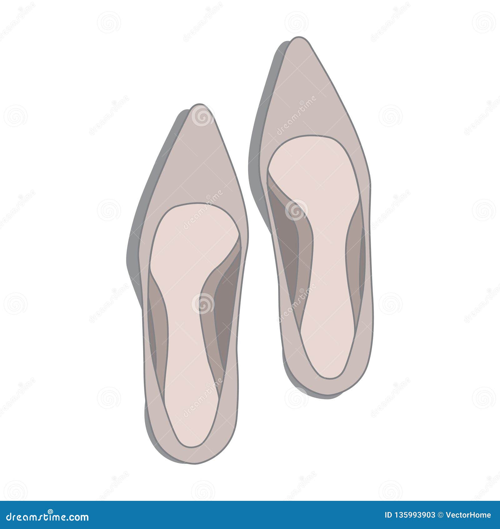 Women Flat Shoes Icon, Vector Illustration Stock Vector Illustration