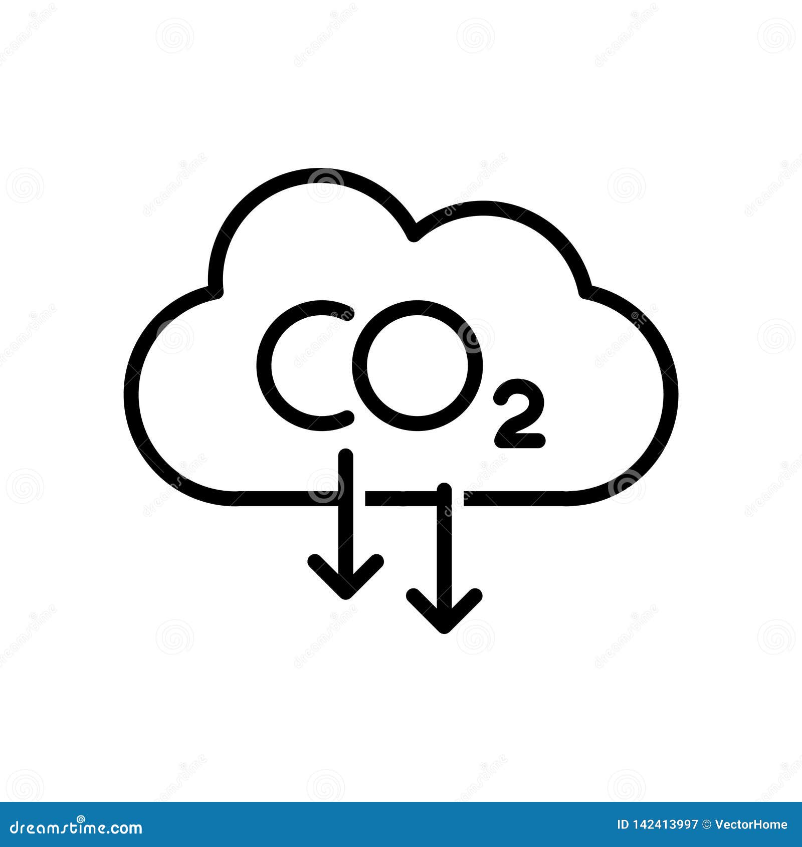 carbon emissions reduction icon on a white background.