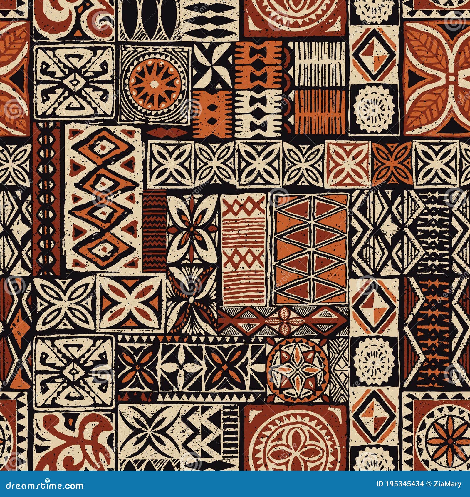 hawaiian style tapa tribal fabric