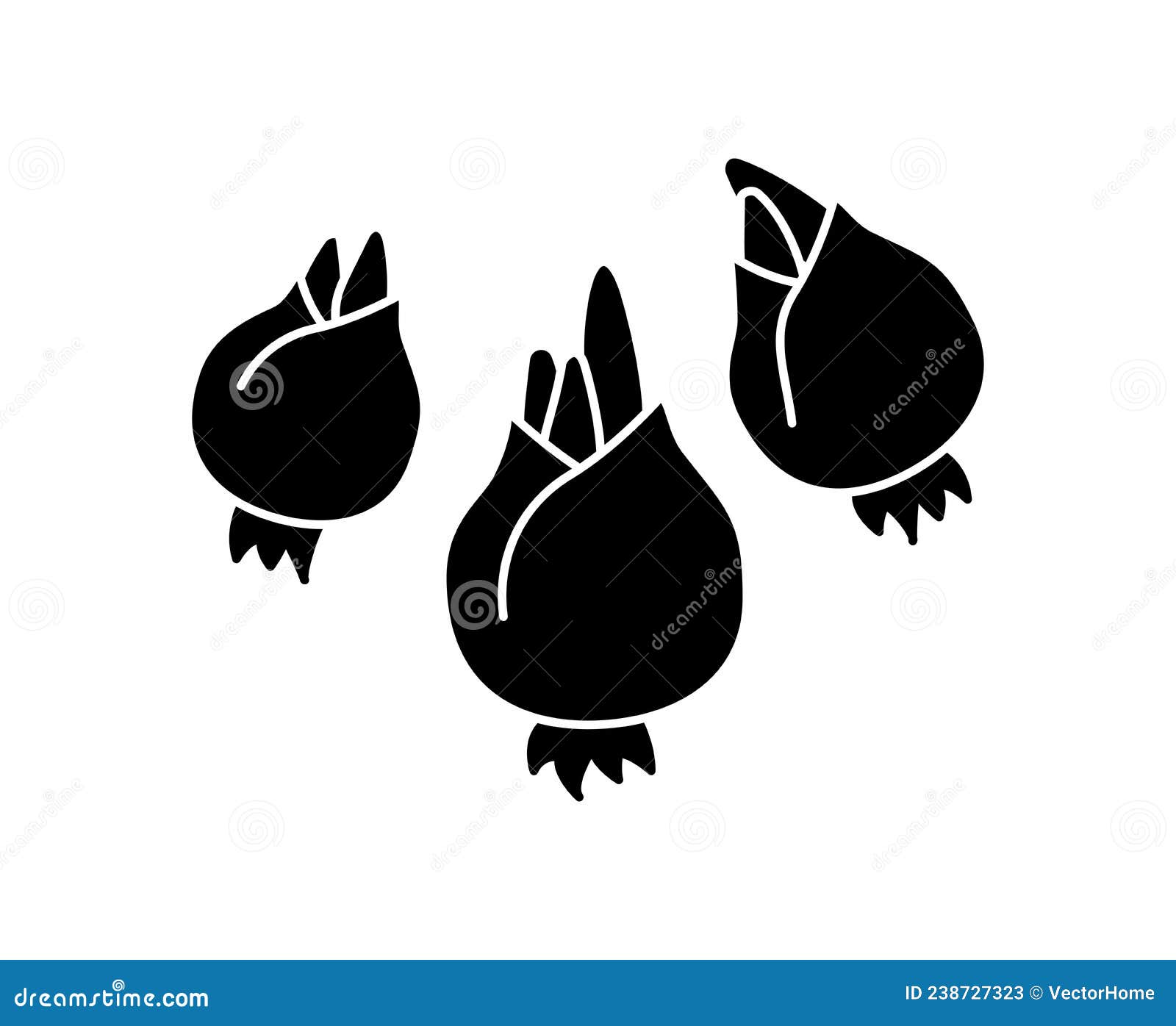 Flower Bulbs Icon, Line Color Vector Illustration Stock Vector