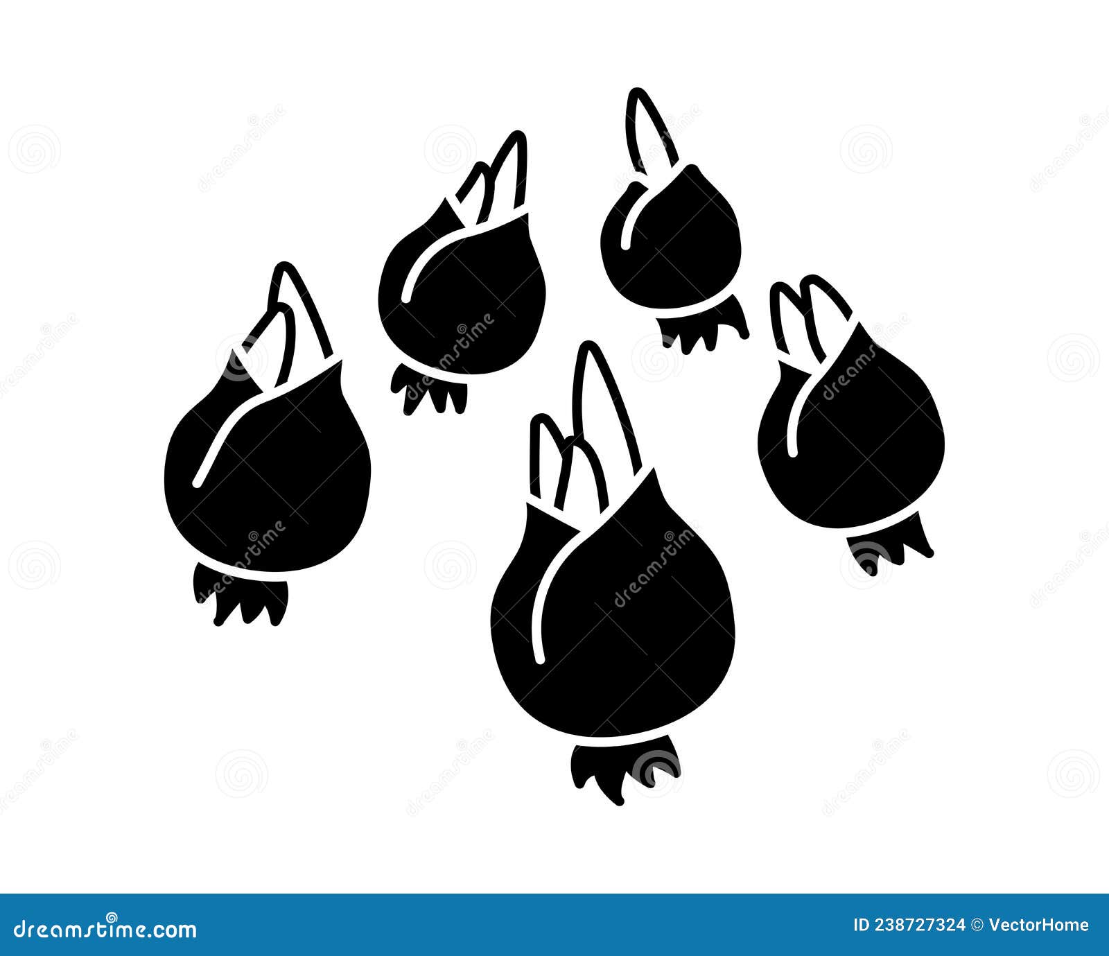 Flower Bulbs Icon, Line Color Vector Illustration Stock Vector