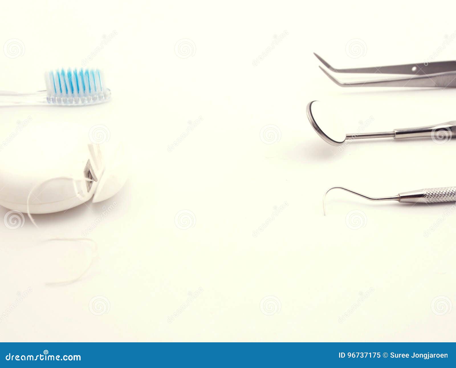Basic Dental Tools and Dental Care Stock Image Image of care