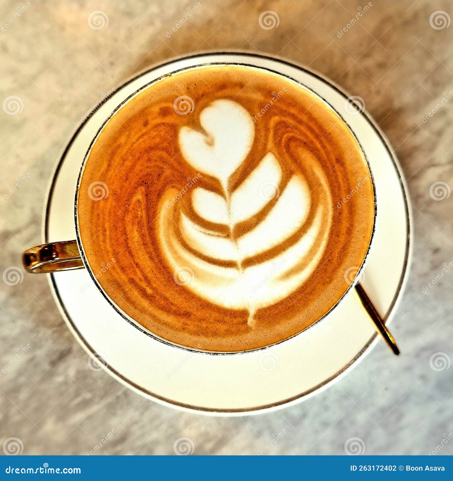 Basic Latte Art Tulip stock photo. Image of brown 263172402