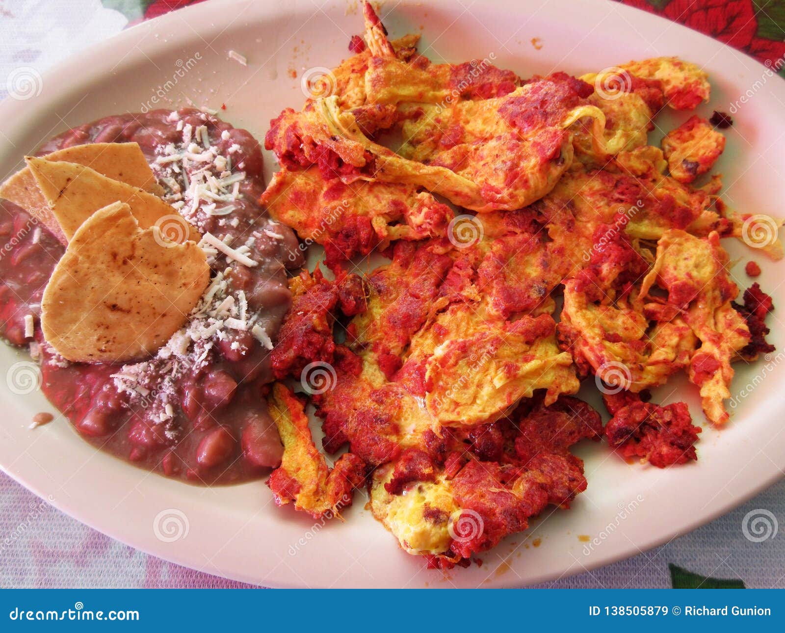 Basic Mexican Breakfast stock image. Image of chips - 138505879