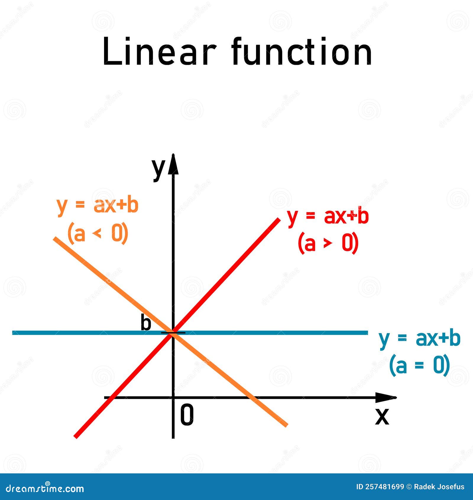 Basic axis intersection for plotting chart cartoon vector