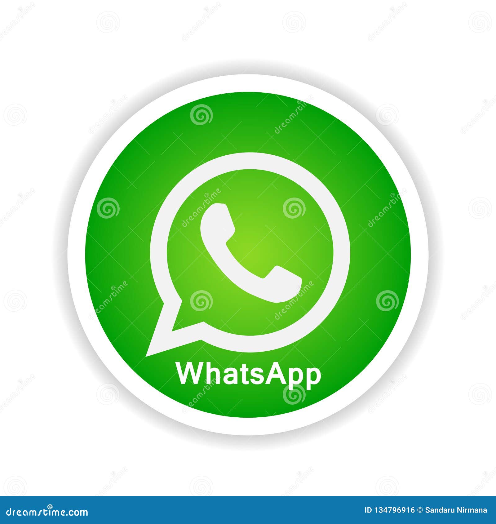Whatsapp Icon Logo Element Sign In Green Vector Mobile App On White