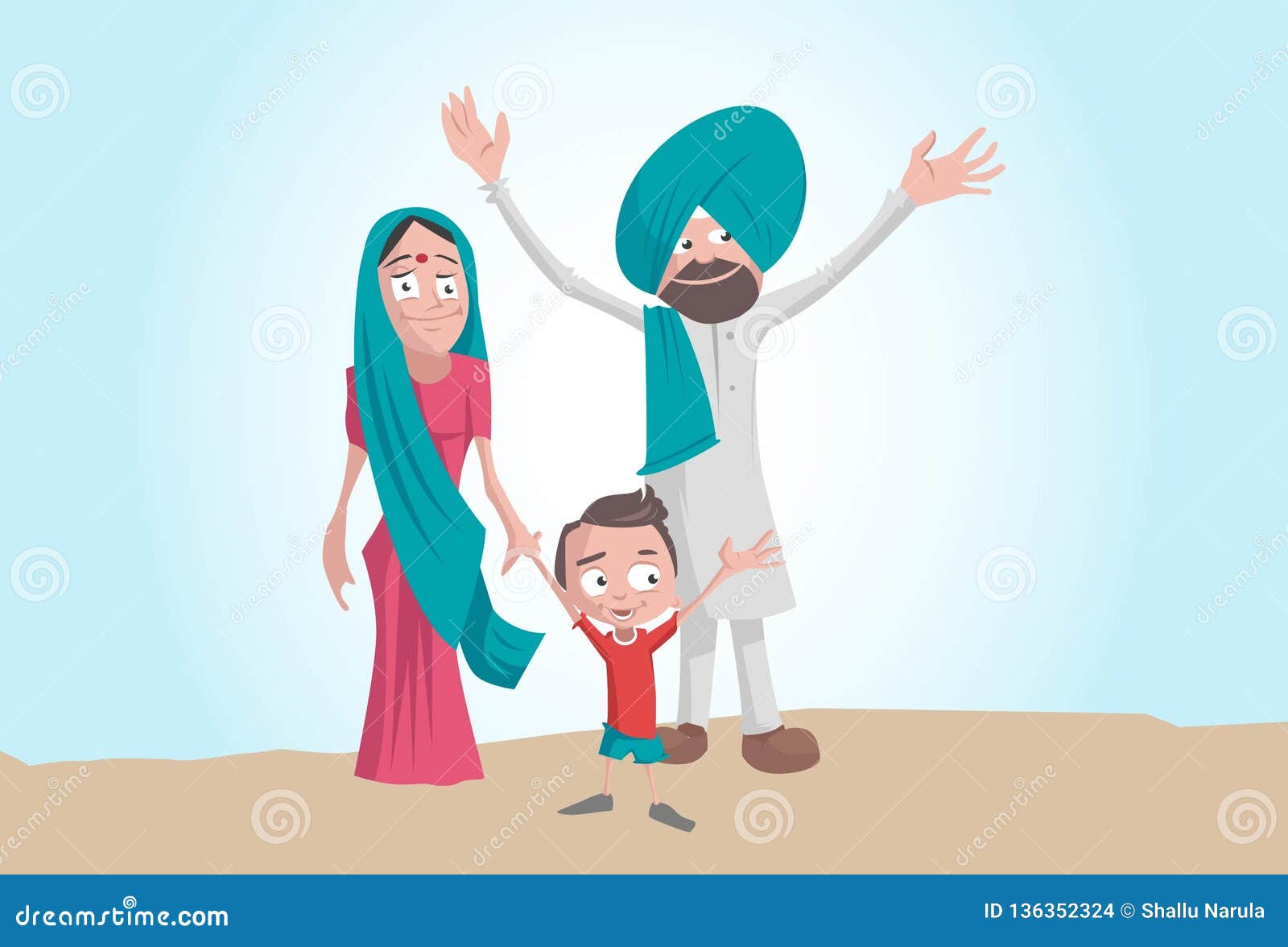 Illustration of Cartoon Punjabi Family Stock Vector - Illustration of character, male: 136352324 Illustration of Cartoon Punjabi Family Stock Vector - Illustration of character, male: 136352324