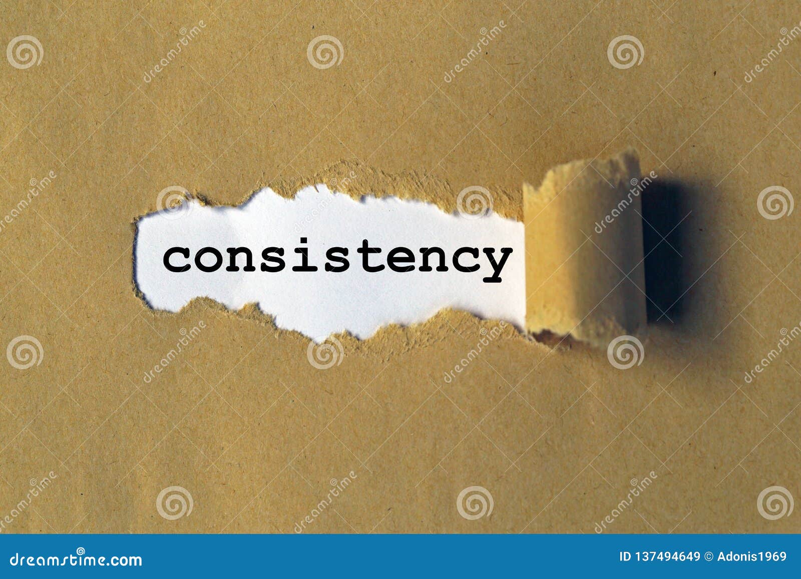 consistency word on paper