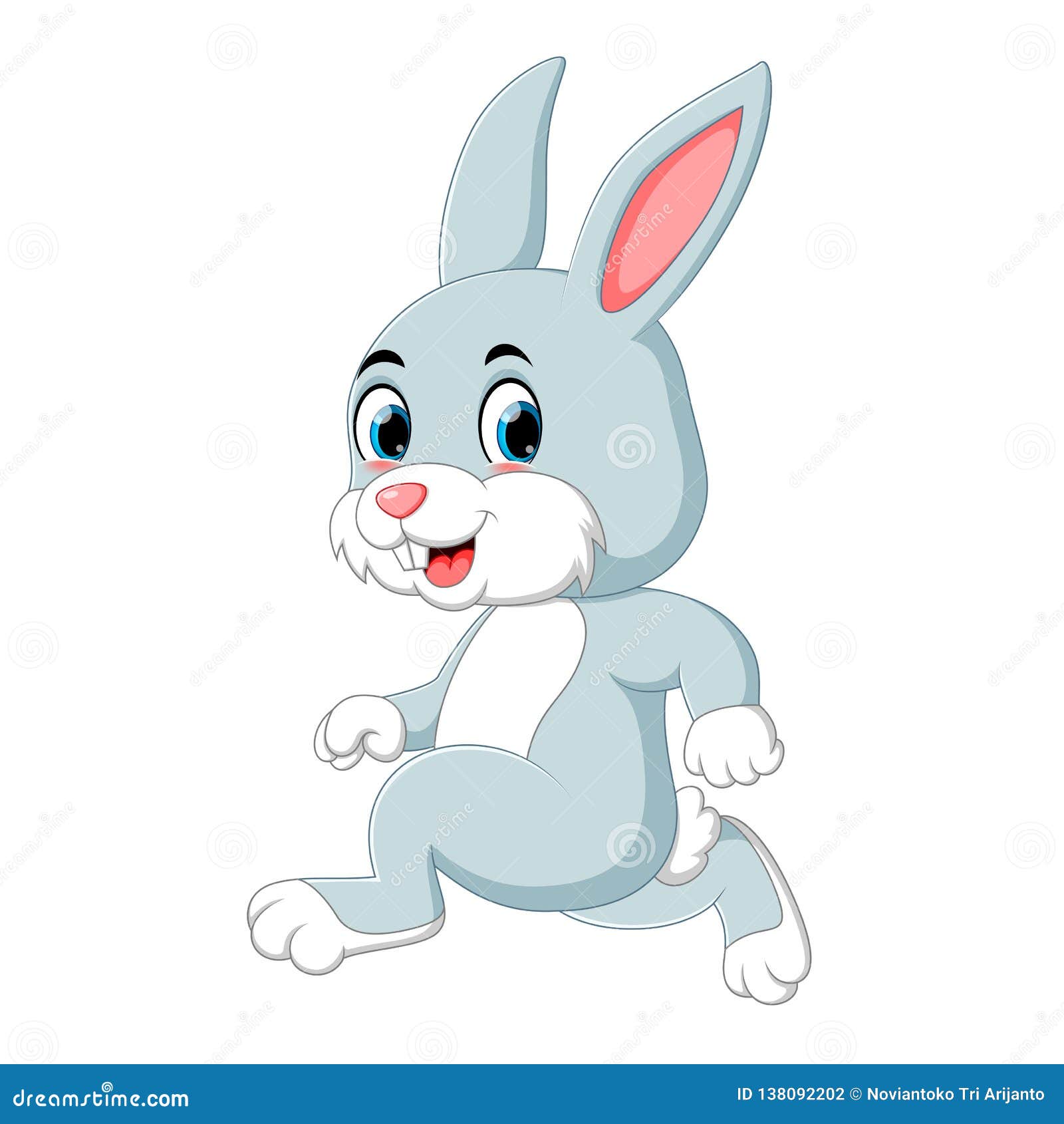 A cute rabbit running stock vector. Illustration of food - 138092202