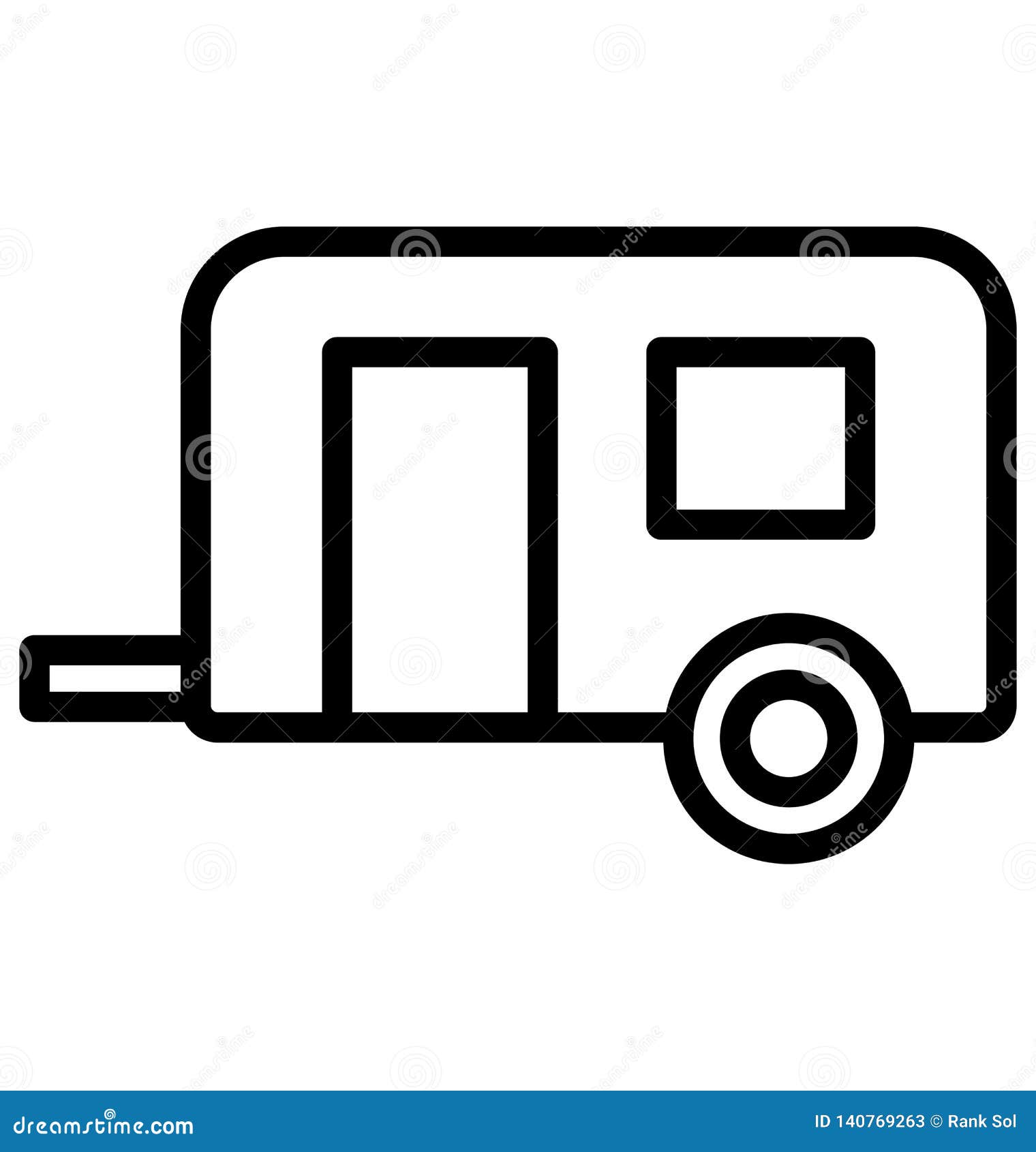 Caravan Vector Icon Which Can Be Easily Modified or Edit in Any Color ...