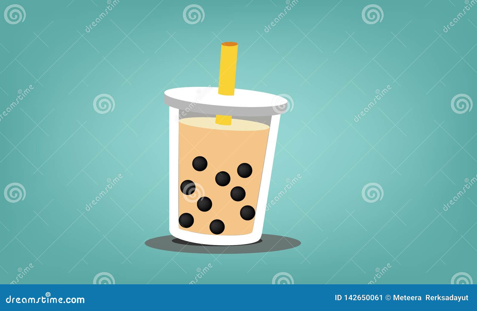 Milk tea cup stock illustration. Illustration of isolated - 142650061