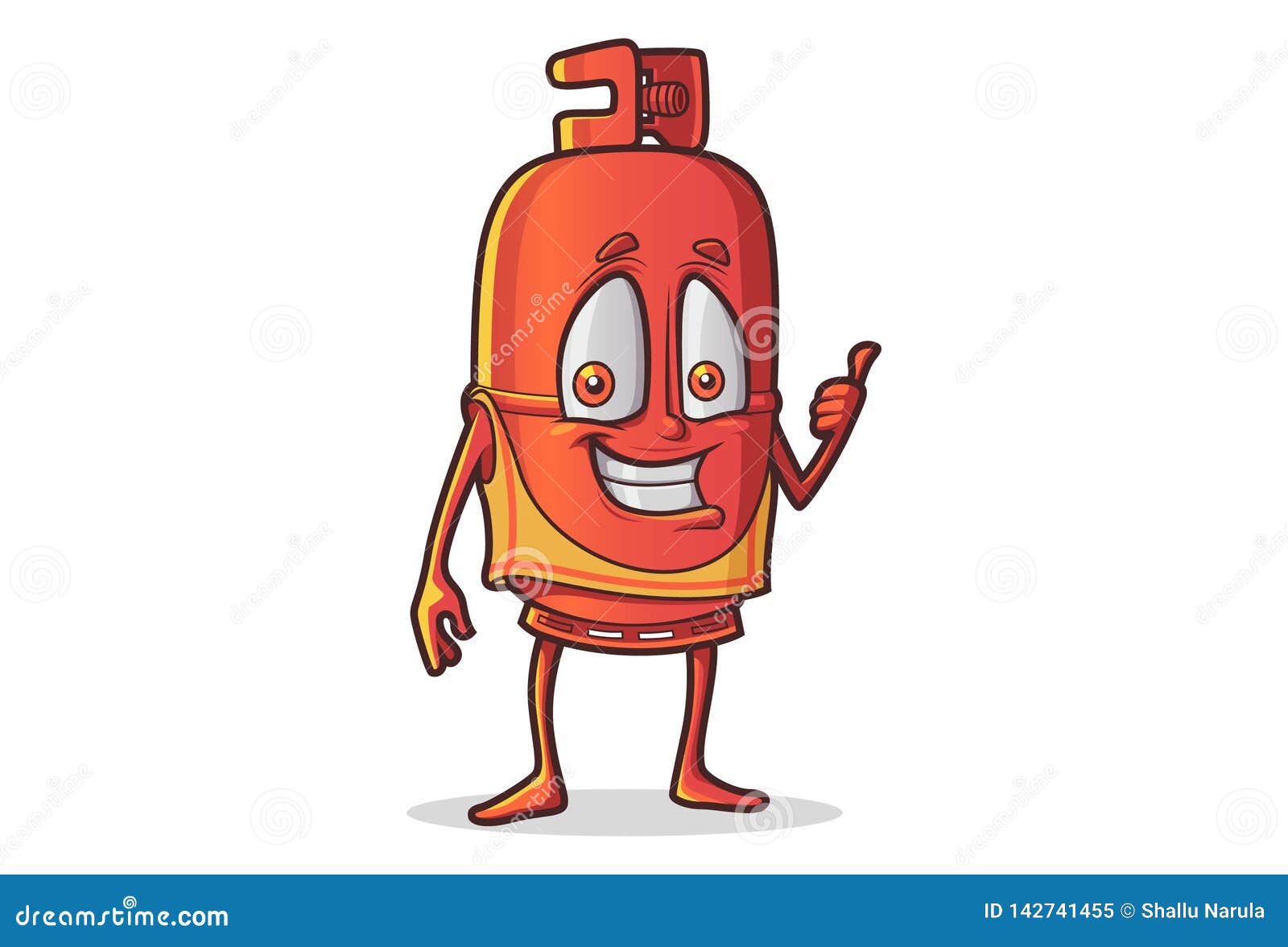Vector Cartoon Illustration of Cute Cylinder. Stock Vector