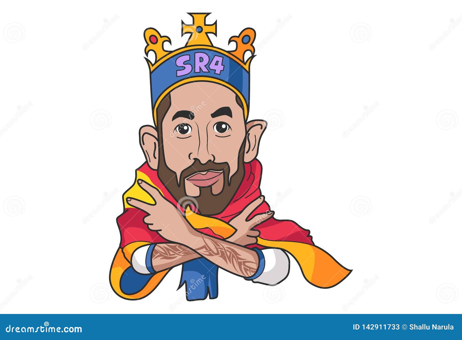  cartoon  of cute sergio garcia.