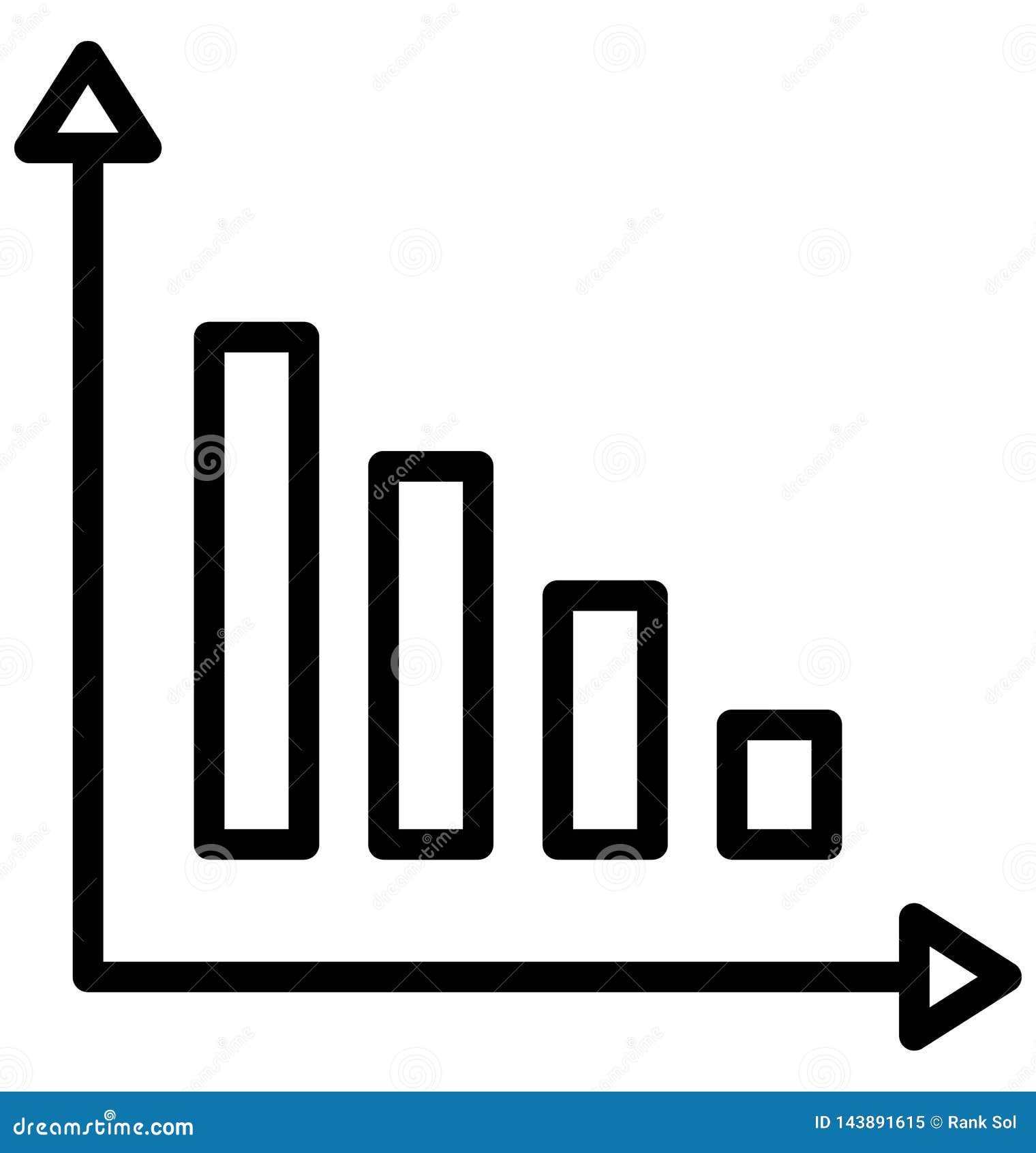 Bar Chart Isolated Vector Icon Which Can Easily Modify or Edit Stock ...