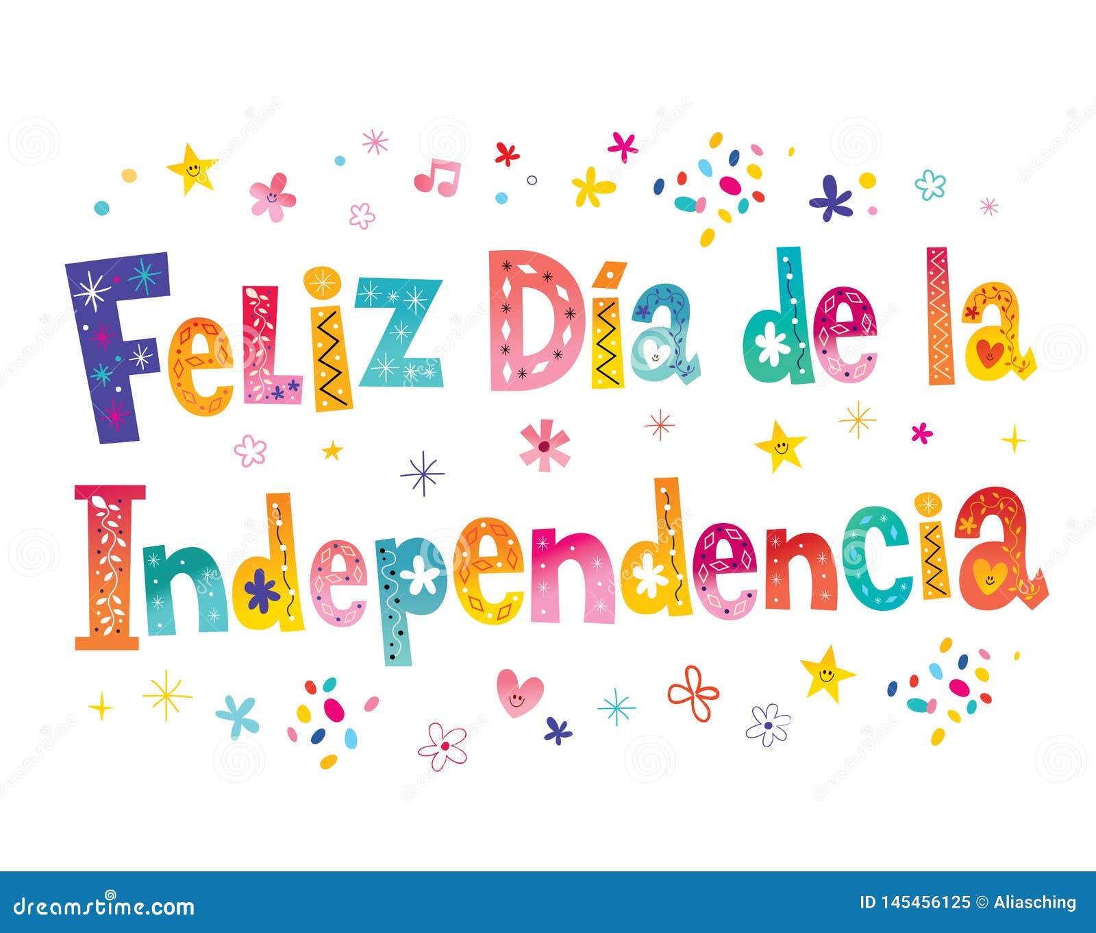 Happy Independence Day In Spanish Stock Vector Illustration Of happy-independence-day-in-spanish-stock-vector-illustration-of