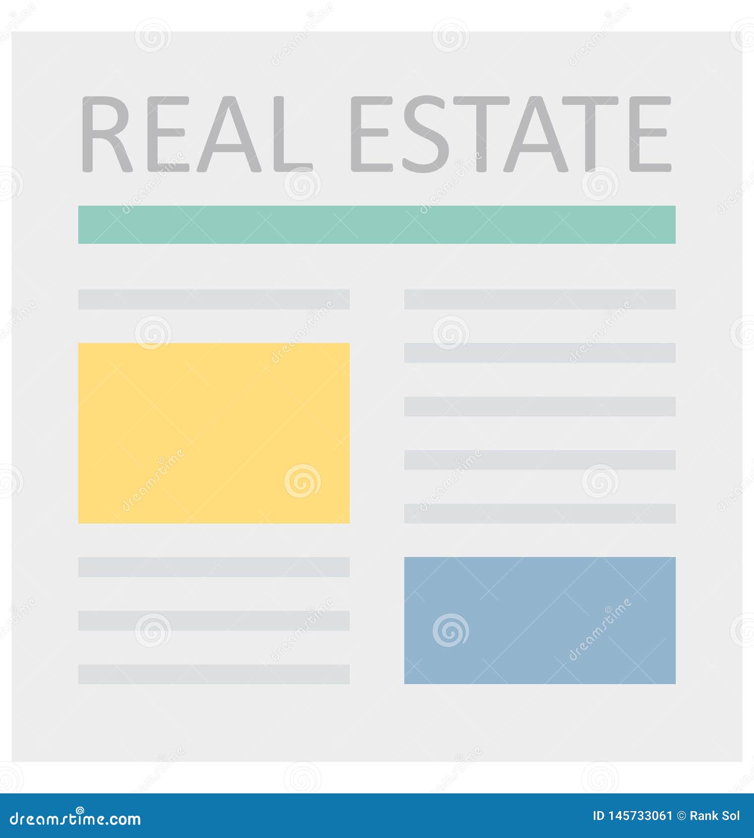 Real Estate Paper Color Isolated Vector Icon Which Can Easily Modify or