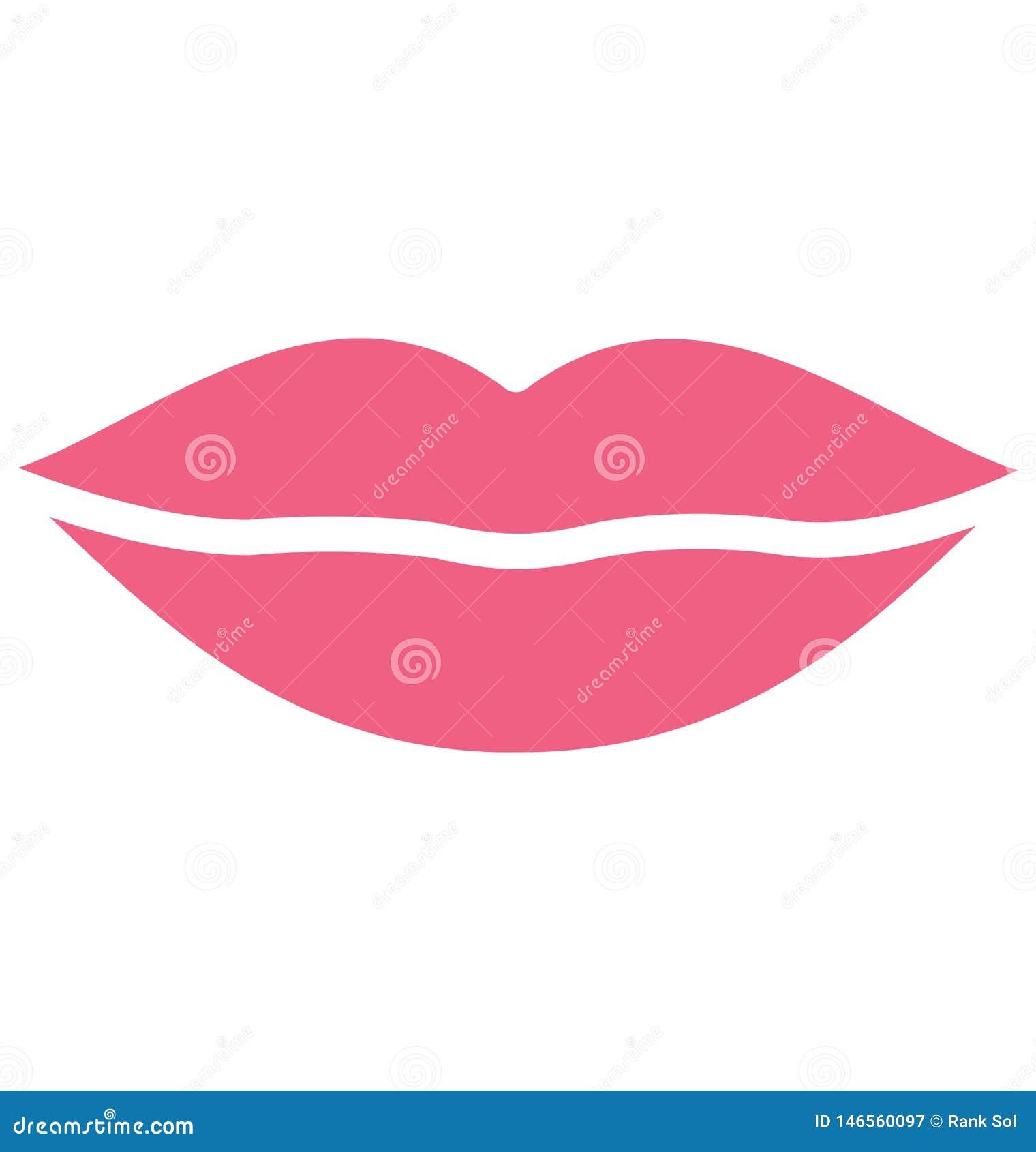 Female Lips Isolated Vector Icon Which Can Easily Modify Or Edit Stock