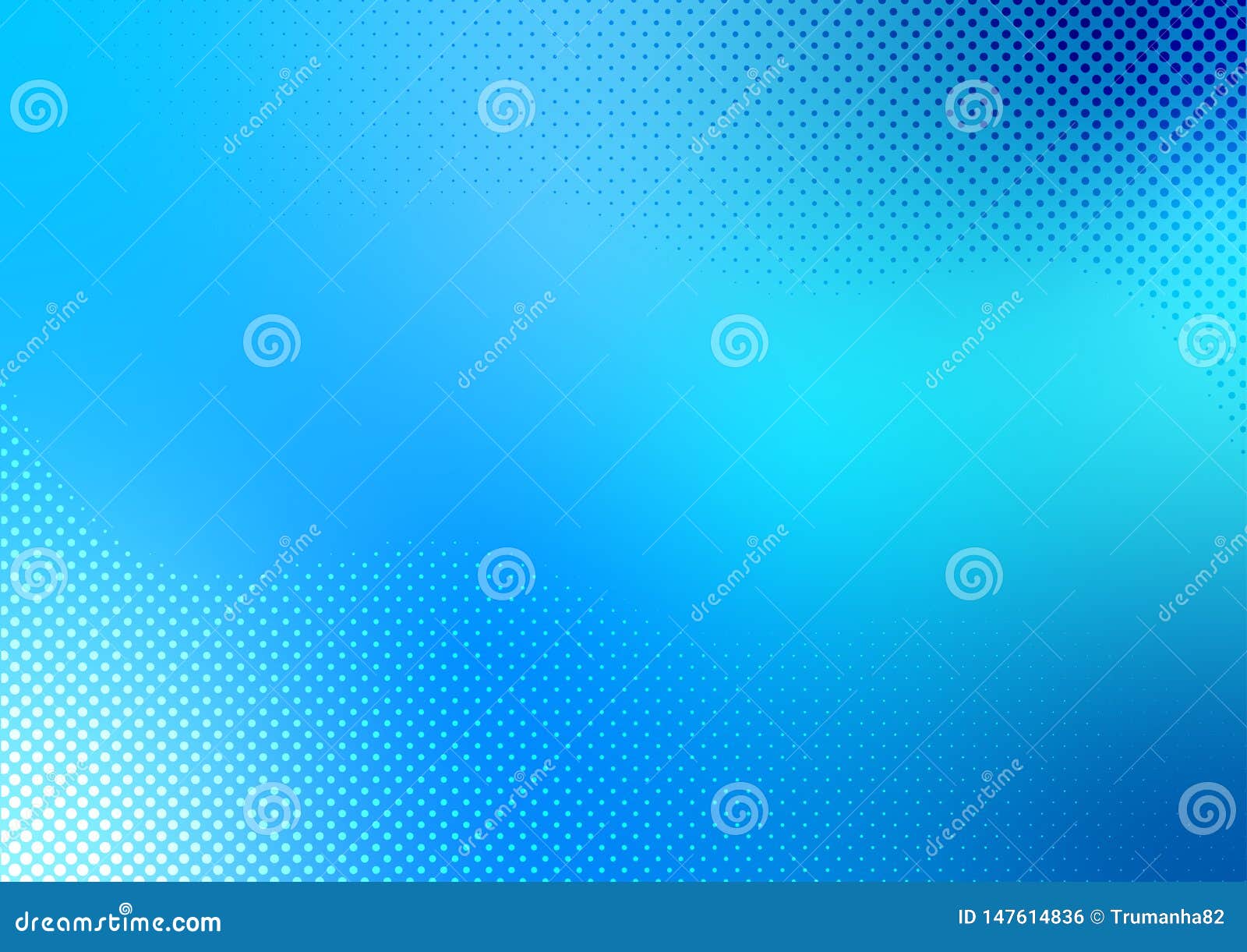 halftone dots pattern in blue and cyan background