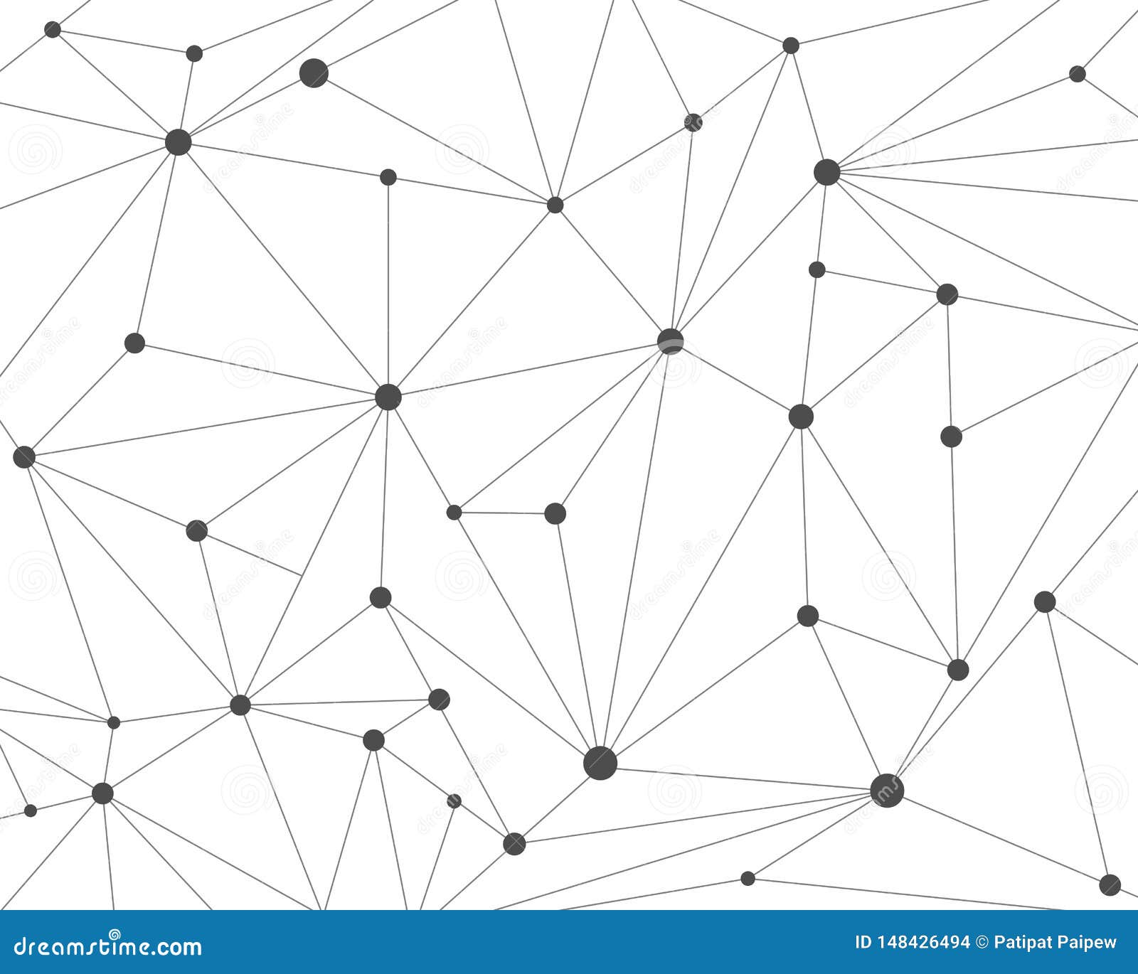 abstract polygonal technology network background with connecting dots