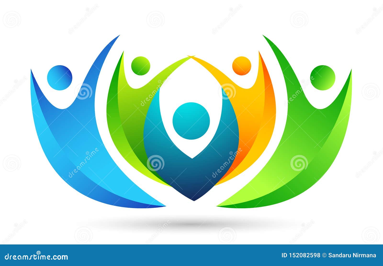 people union team work celebrating happyness wellness celebration logo healthy  icon  logo  on white background