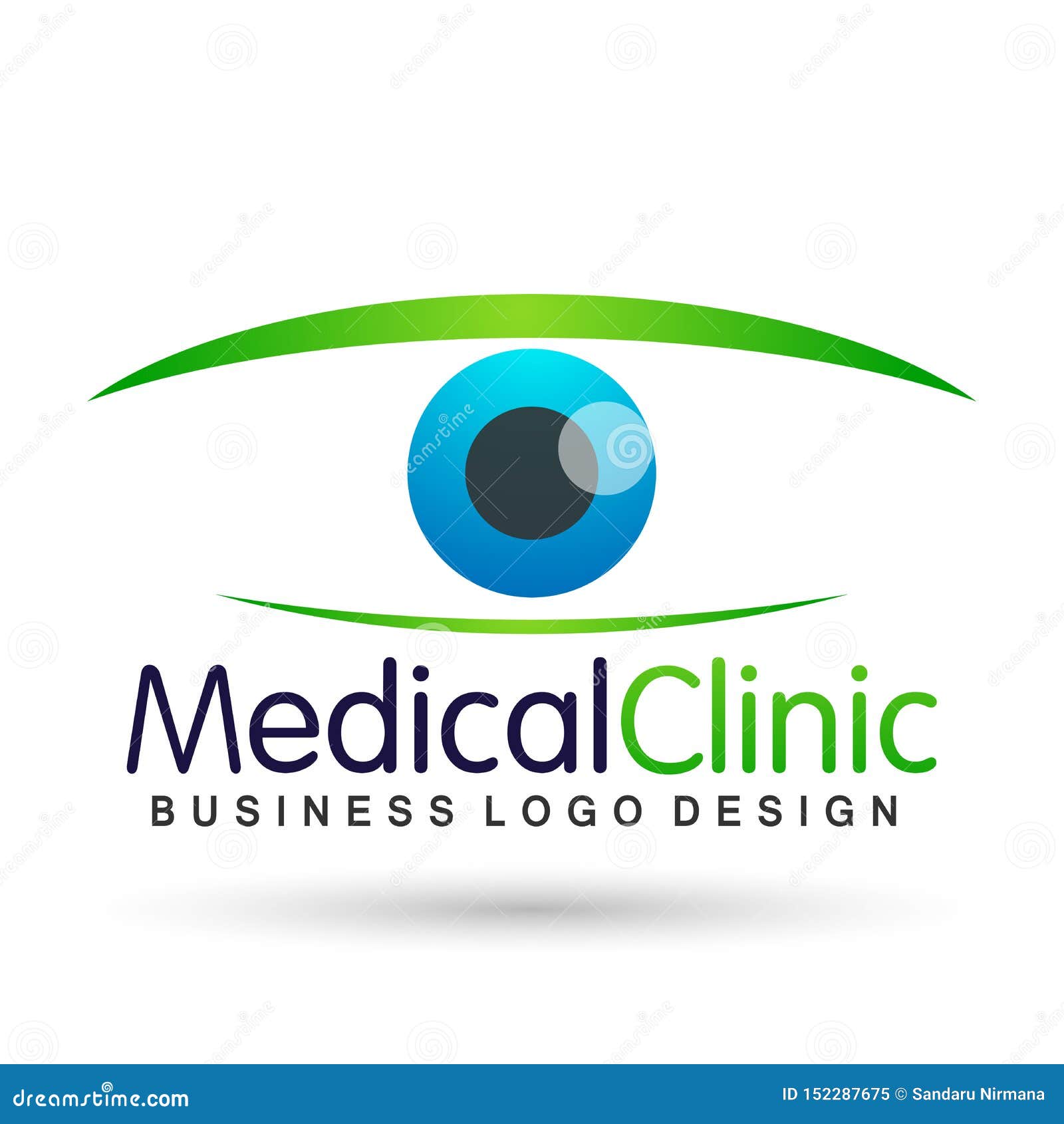 Medical Eye Care Globe Family Health Concept Logo Icon Element Sign on