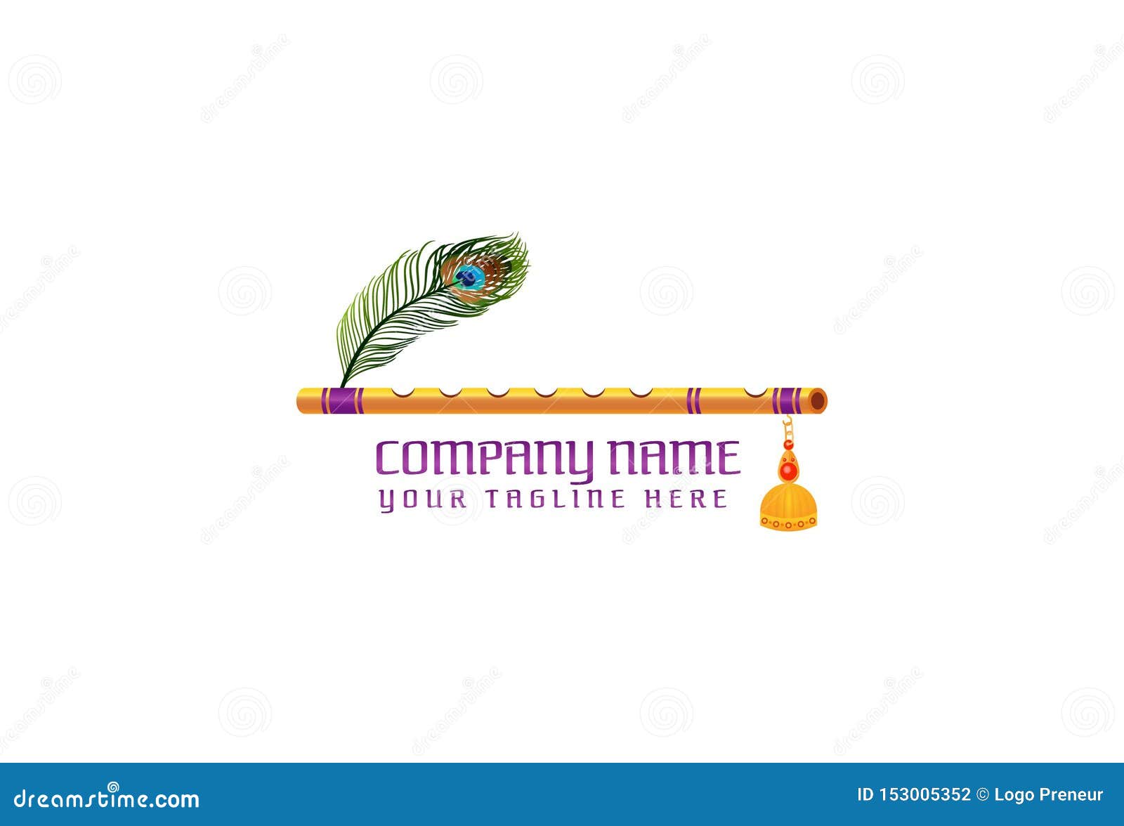 Flute logo design stock vector. Illustration of business 153005352