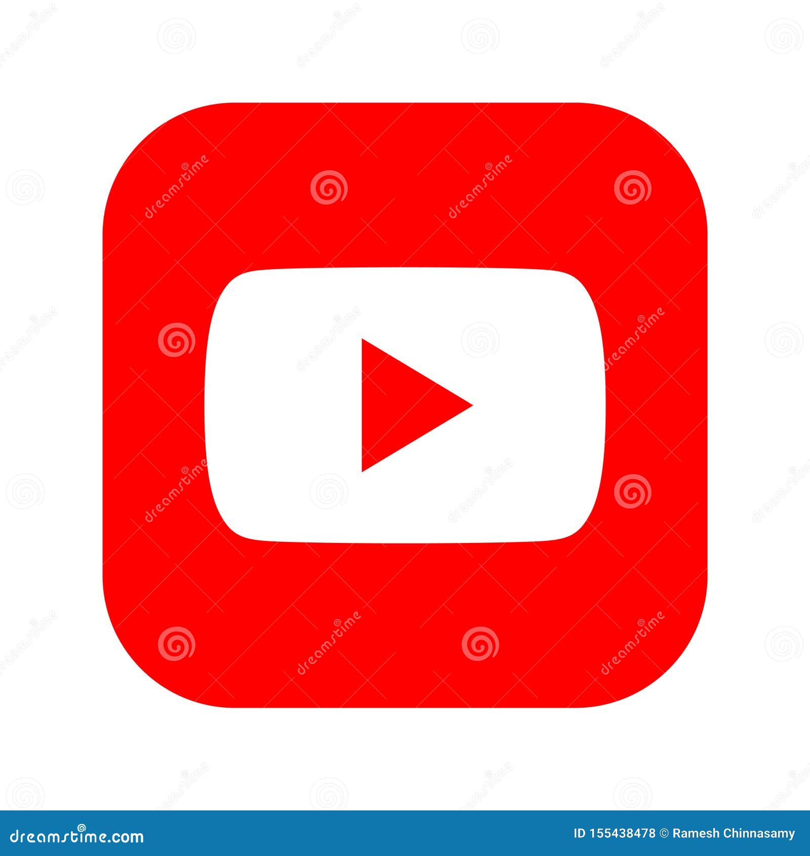 Youtube Social Media Icon Button Editorial Stock Photo Illustration