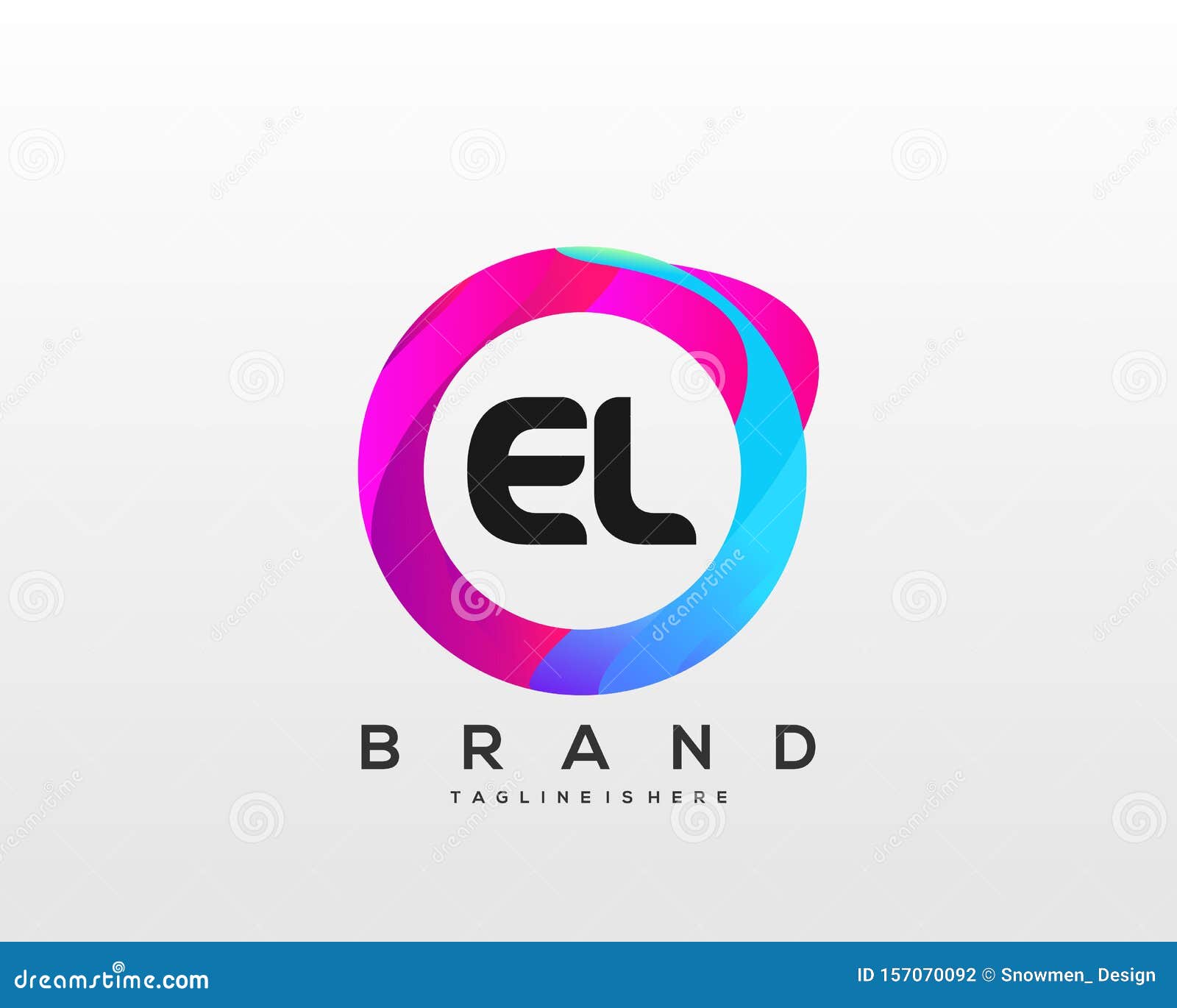Initial Letter EL Logo with Colorful Circle Background, Letter Combination  Logo Design for Creative Industry, Web, Business Stock Vector -  Illustration of font, branding: 157070092