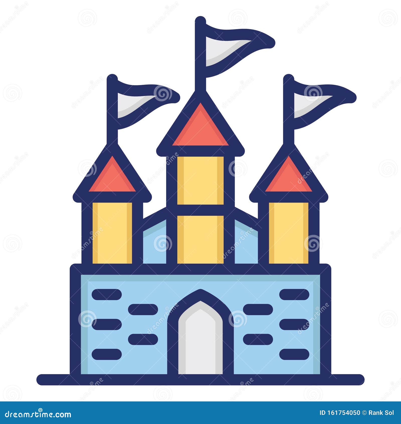 Download Disney Castle, Disney Park Isolated Vector Icon Which Can ...