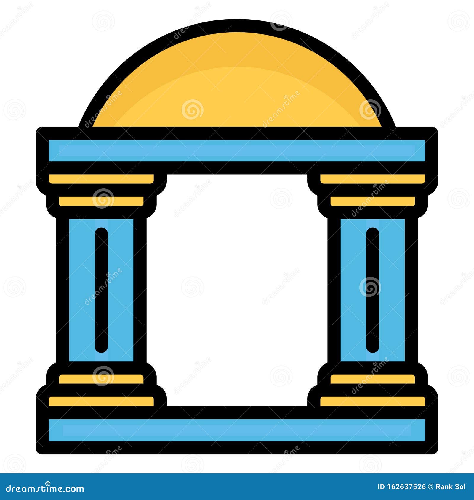 Dome Building Isolated Vector Icon Which Can Easily Modify or Edit