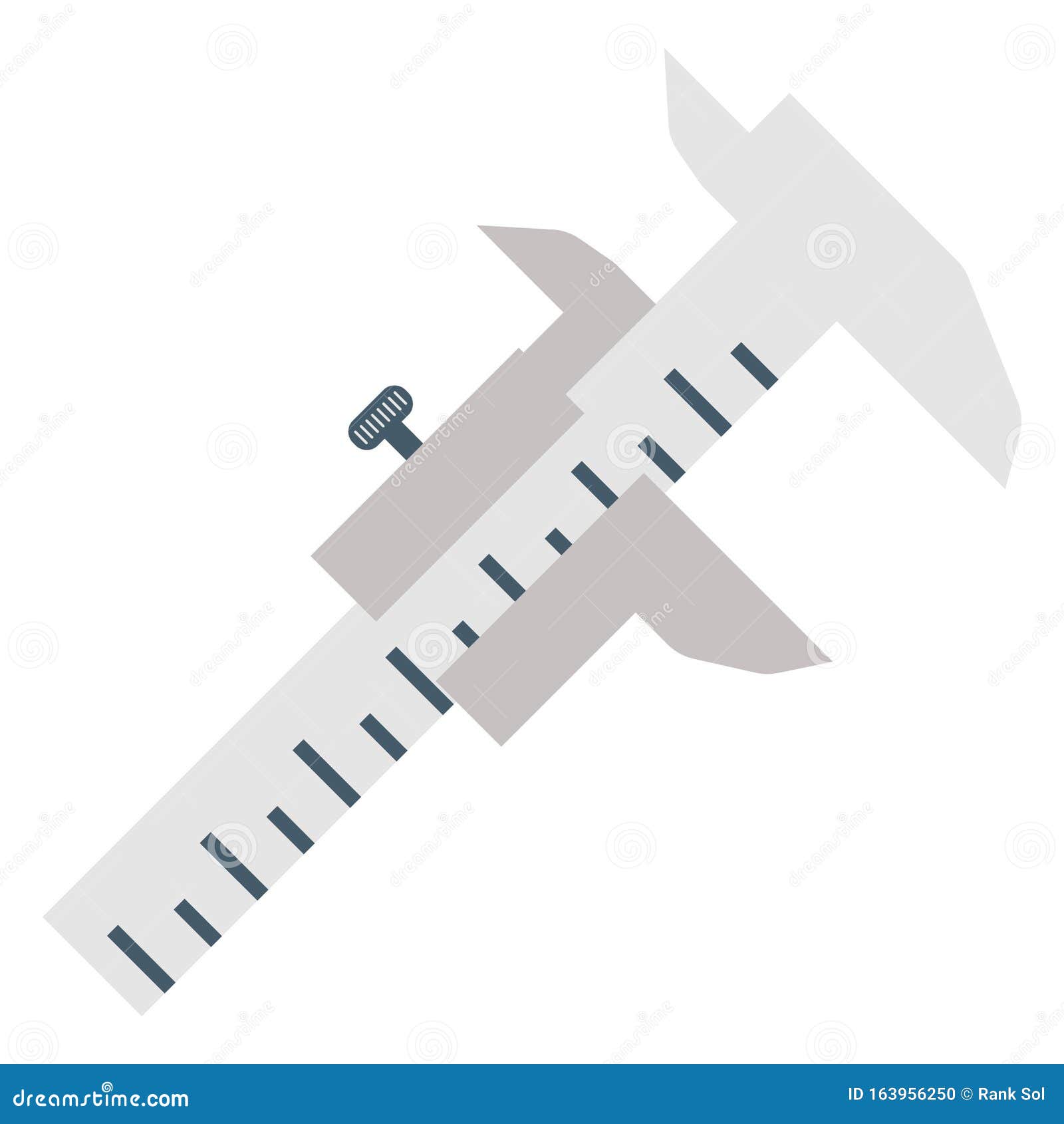Vernier Caliper Color Vector Icon that Can Easily Modify or Edit Stock