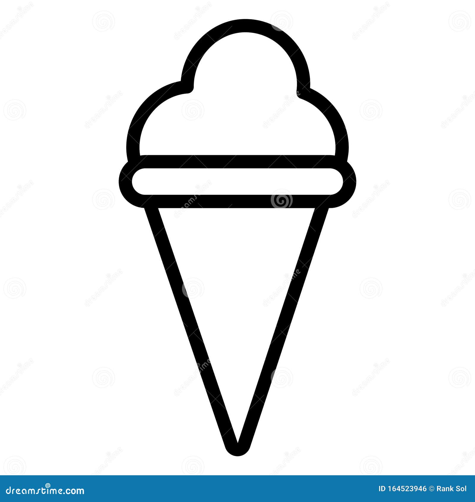 Cake Cone Isolated Vector Icon Which Can Easily Modify or Edit Stock