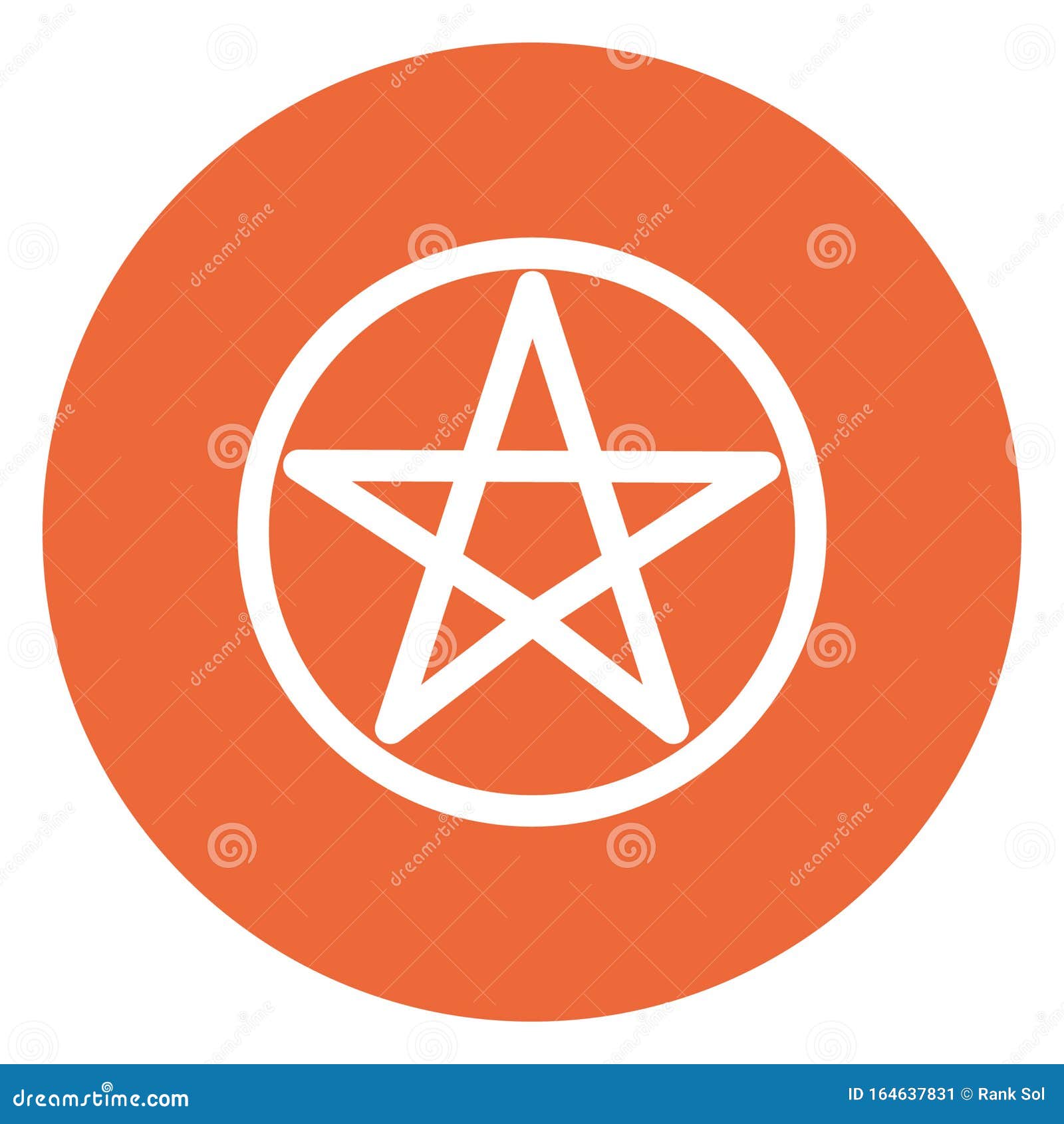 Sigil of Baphomet Isolated Vector Icon Which Can Easily Modify or Edit