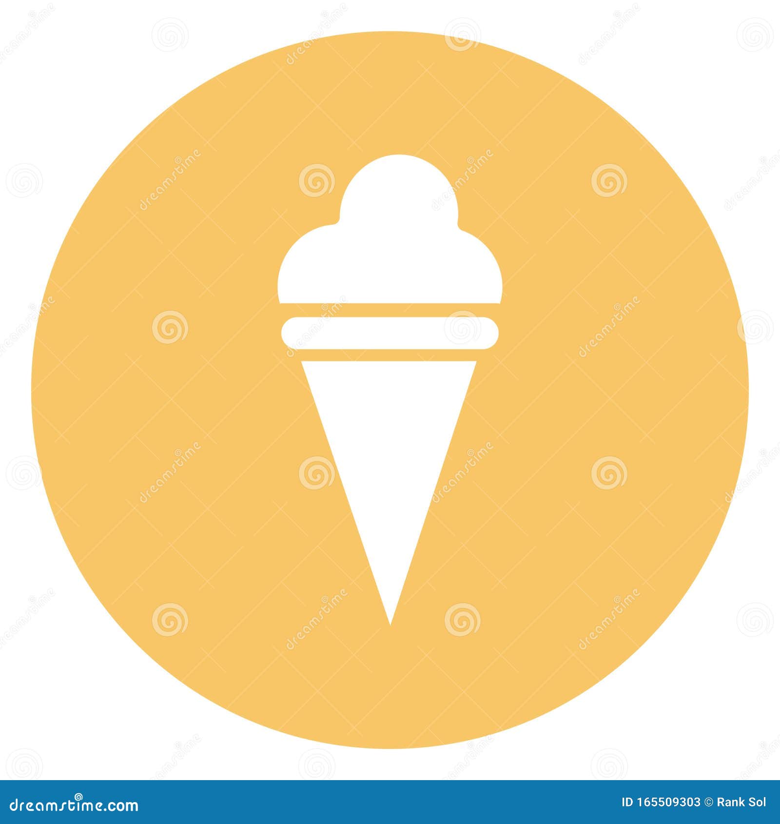 Cake Cone Isolated Vector Icon Which Can Easily Modify or Edit Stock